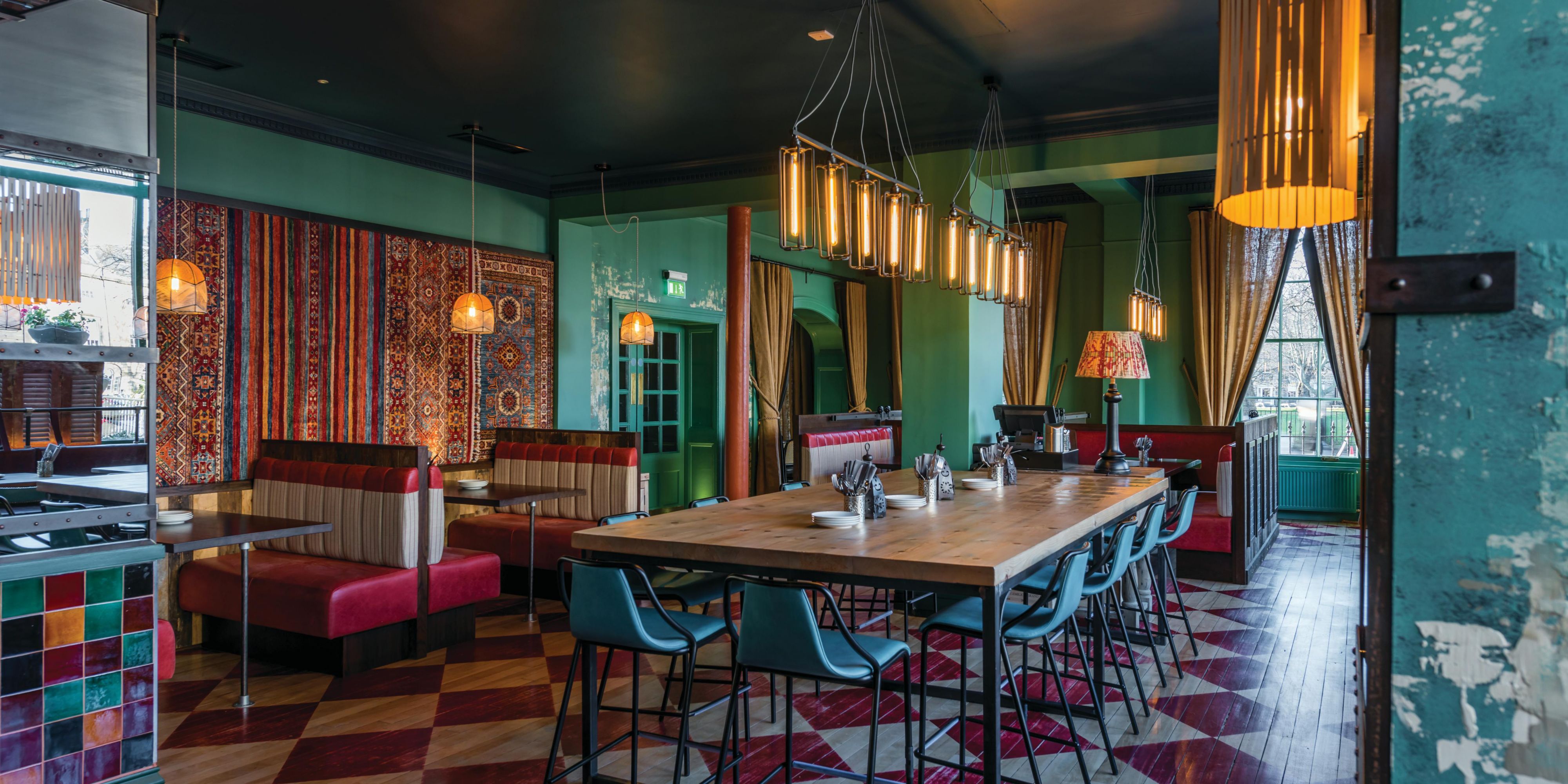 BABA is a George Street dining destination in its own right. A bold turquoise palette and eye-popping textiles set the scene for what’s to come: contemporary cocktails and inventive cooking that blends dishes inspired by the Levantine with Scottish influences.