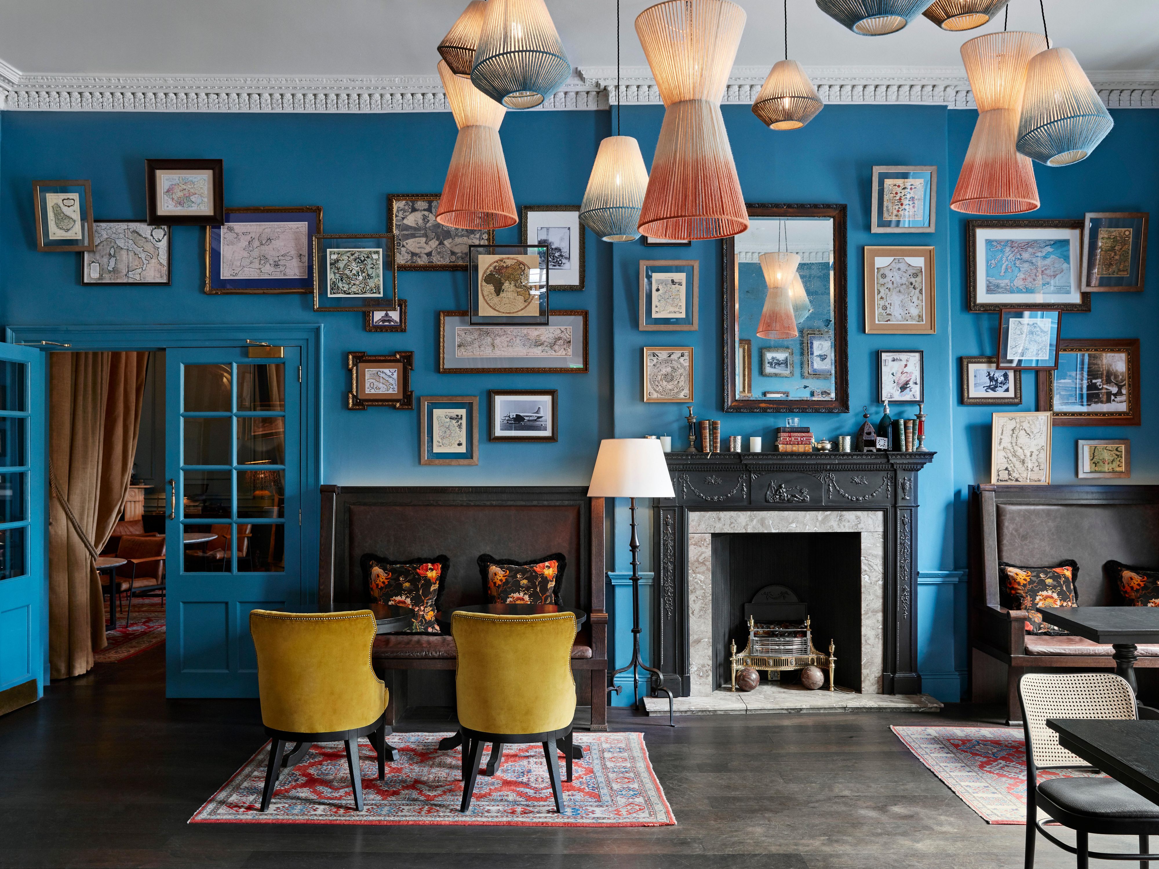Take a moment to relax or catch up with friends in the map room