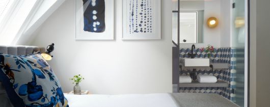 a clean, pristine hotel room