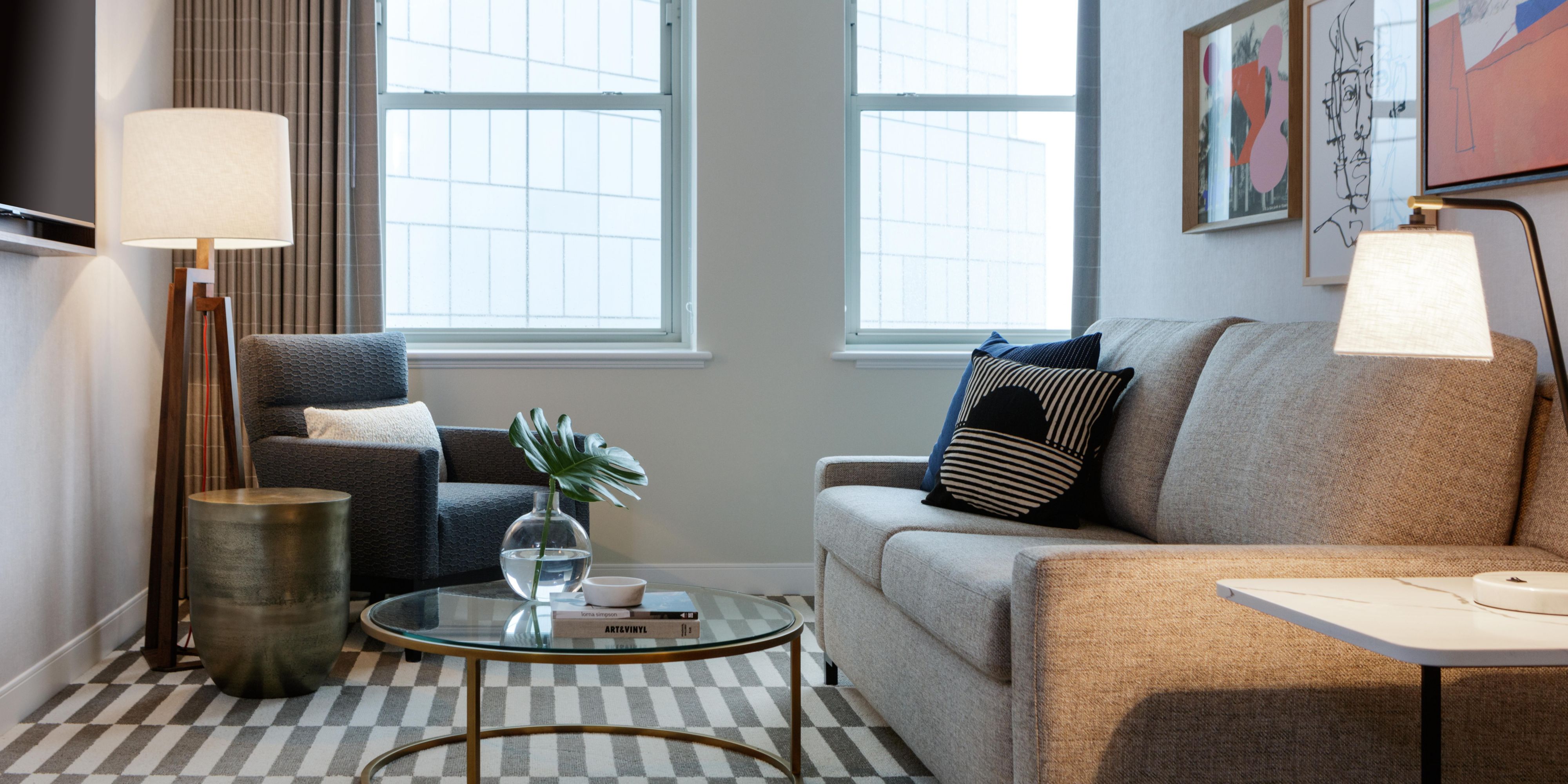 Unwind in a luxurious suite and take a stroll to Sundance Square.
