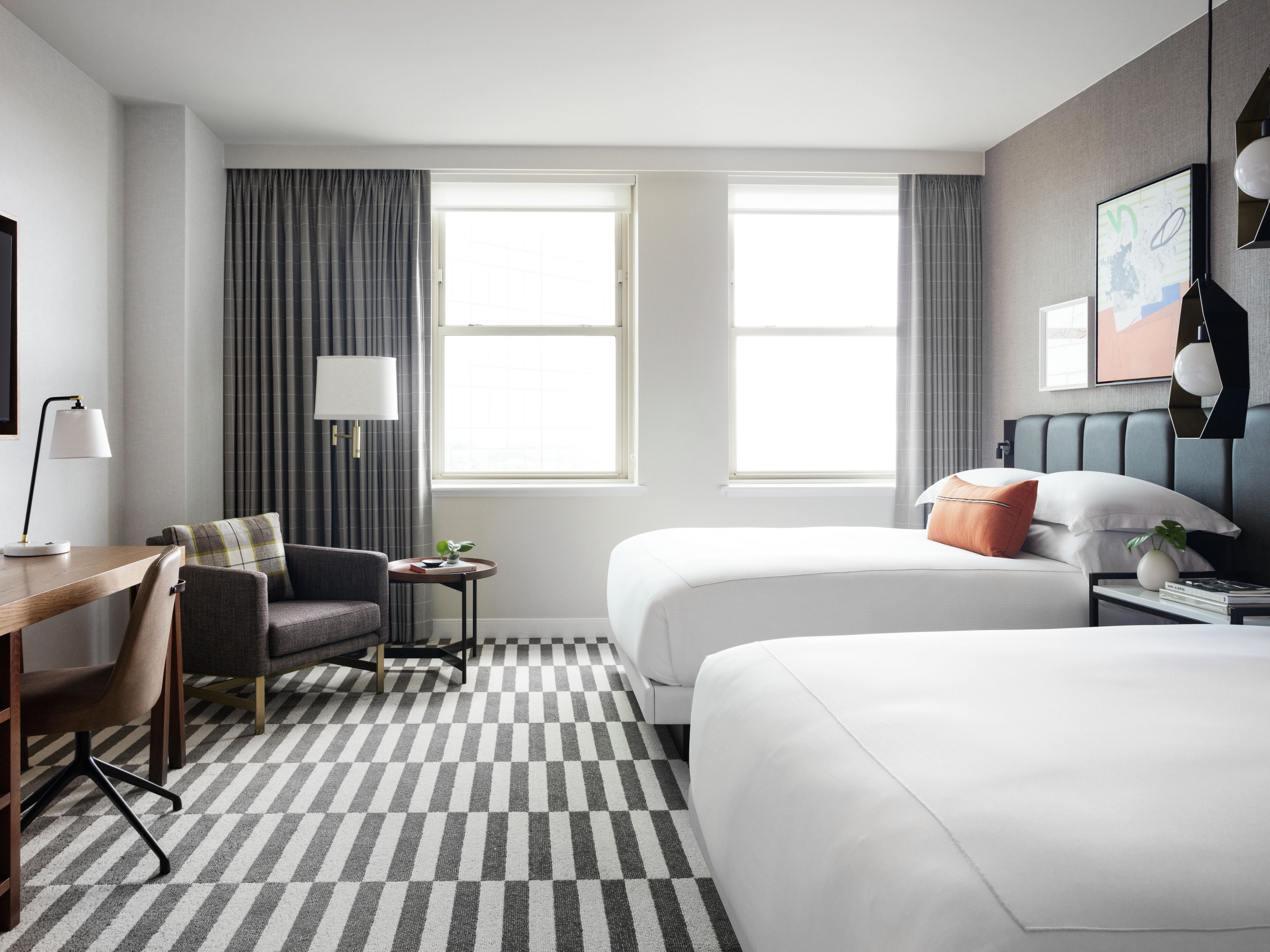 Family travel solved, our double queen rooms attach to king rooms.