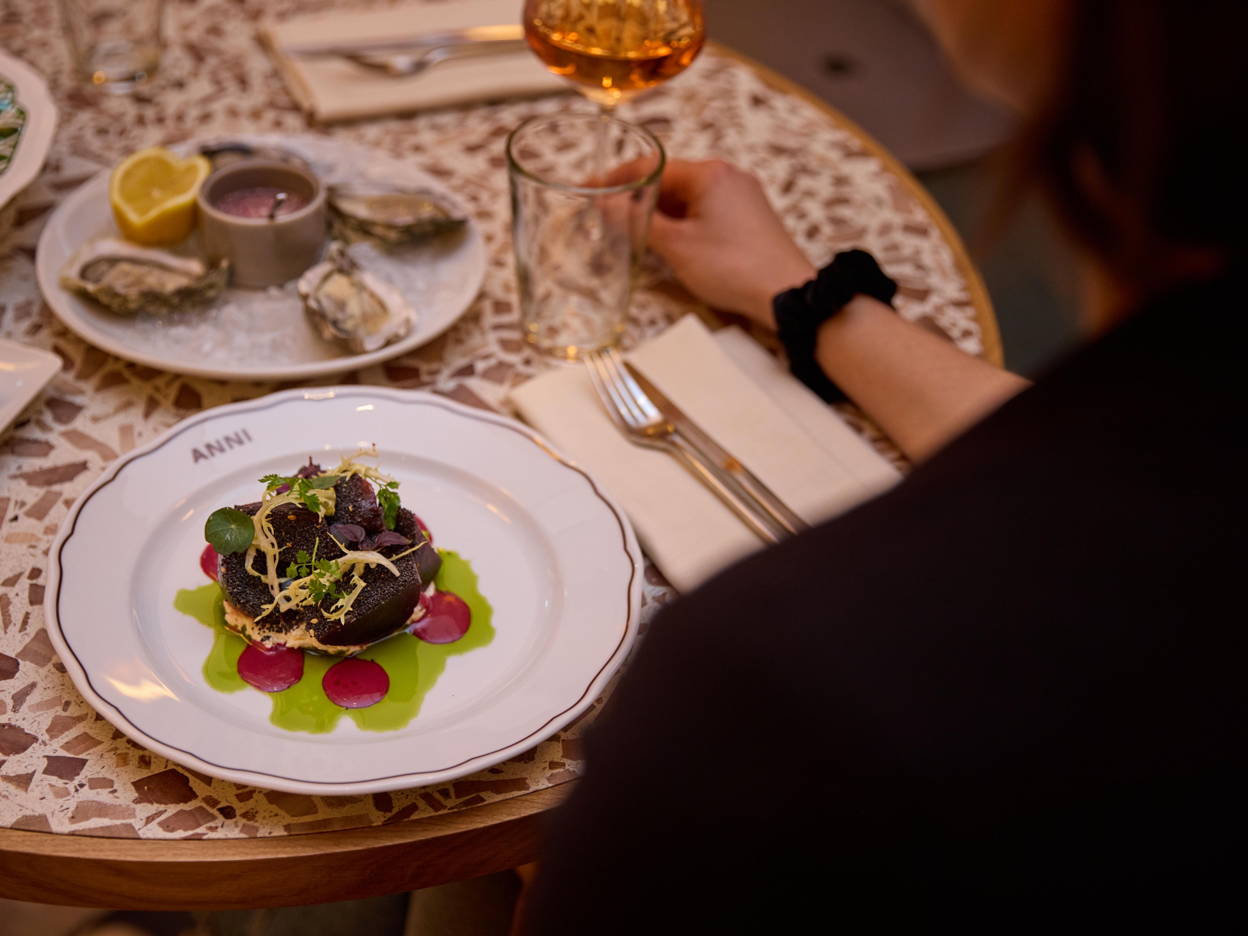 ANNI Brasserise dish and Oysters