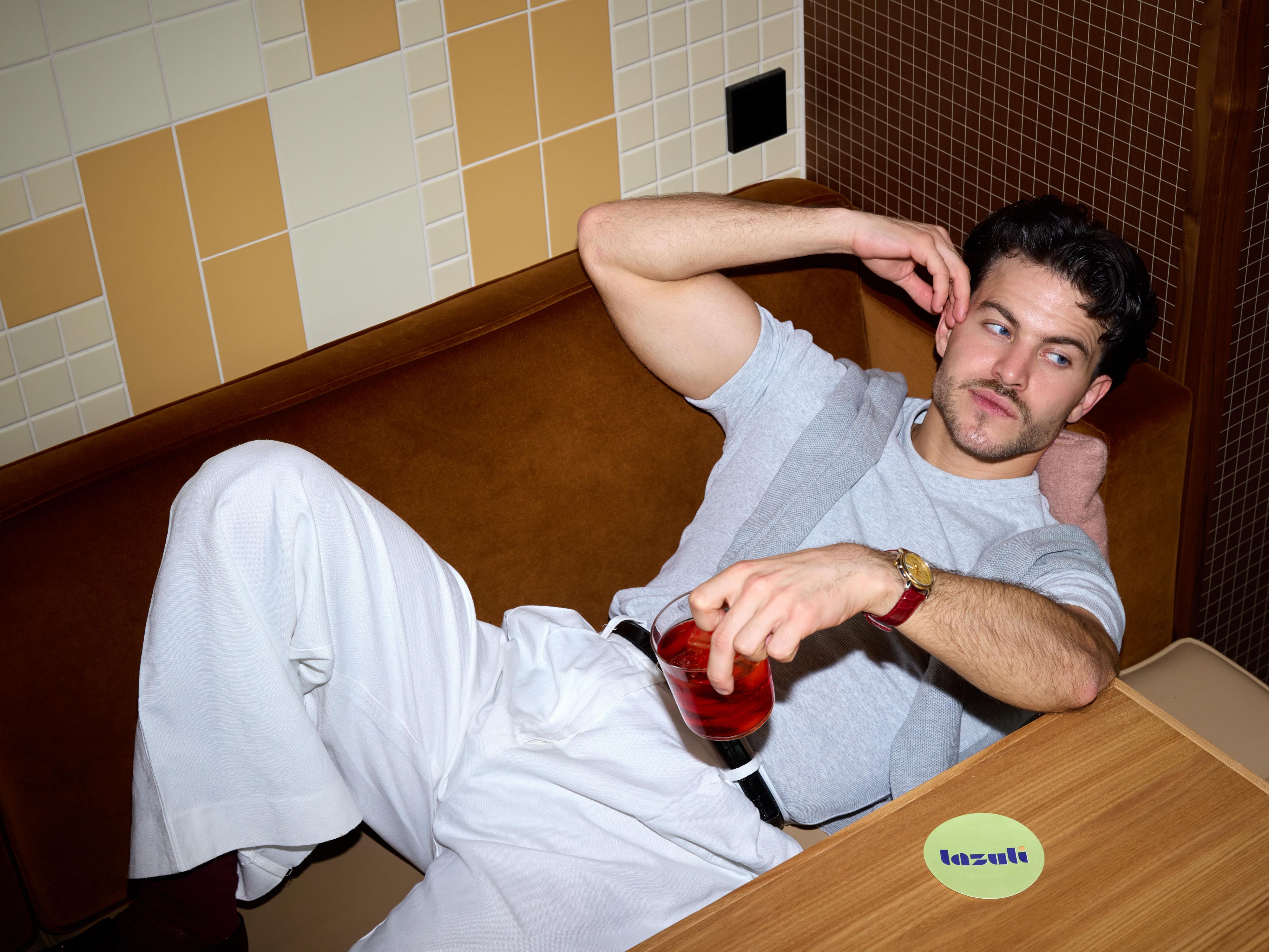man with coktail at LAZULI bar