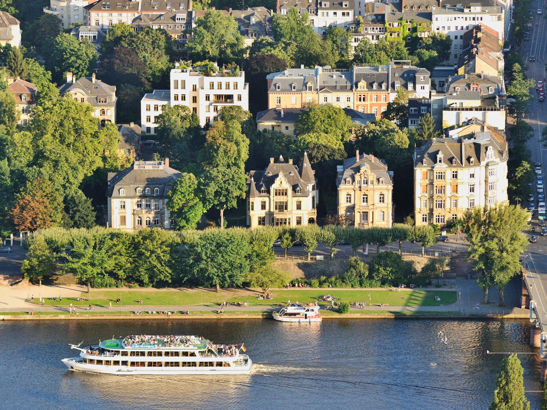 Frankfurt’s Museumsufer lining the River Main