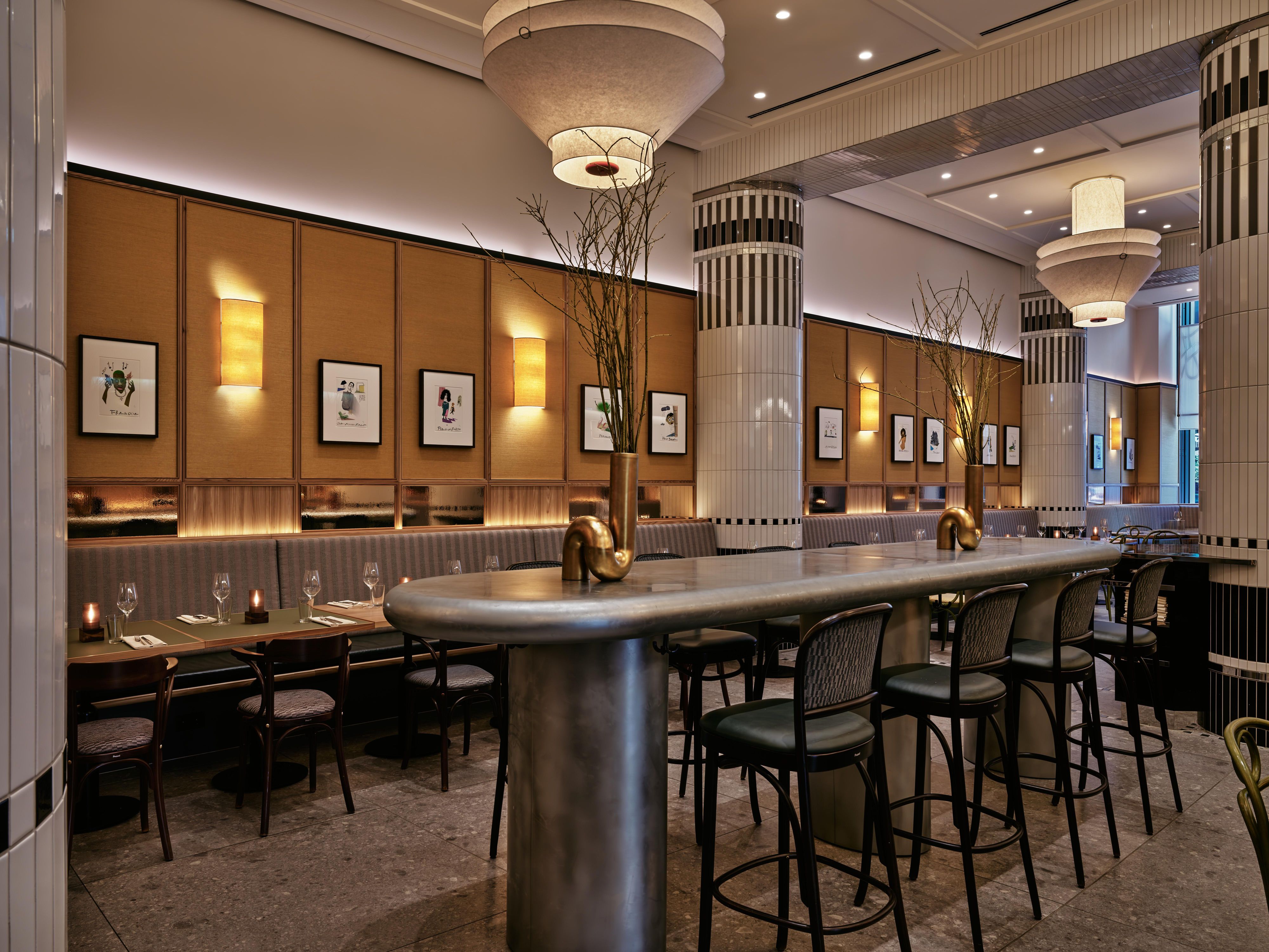 Sit comfortably at a table or casually at our bar tables.