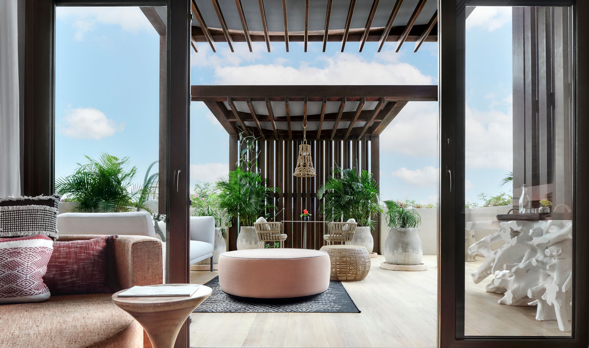 large suite balcony with lush island surroundings 