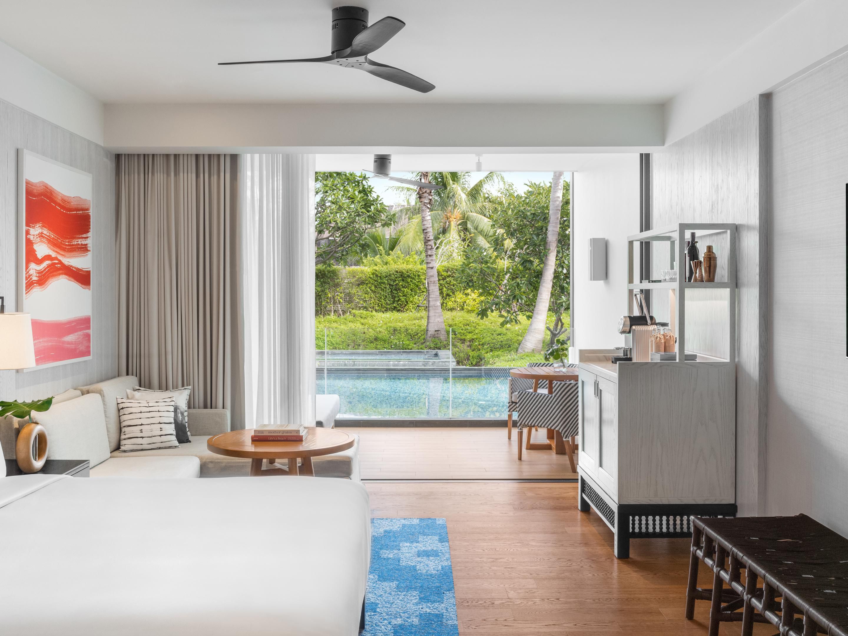 Essential King Bedroom with Pool Access and Resort View