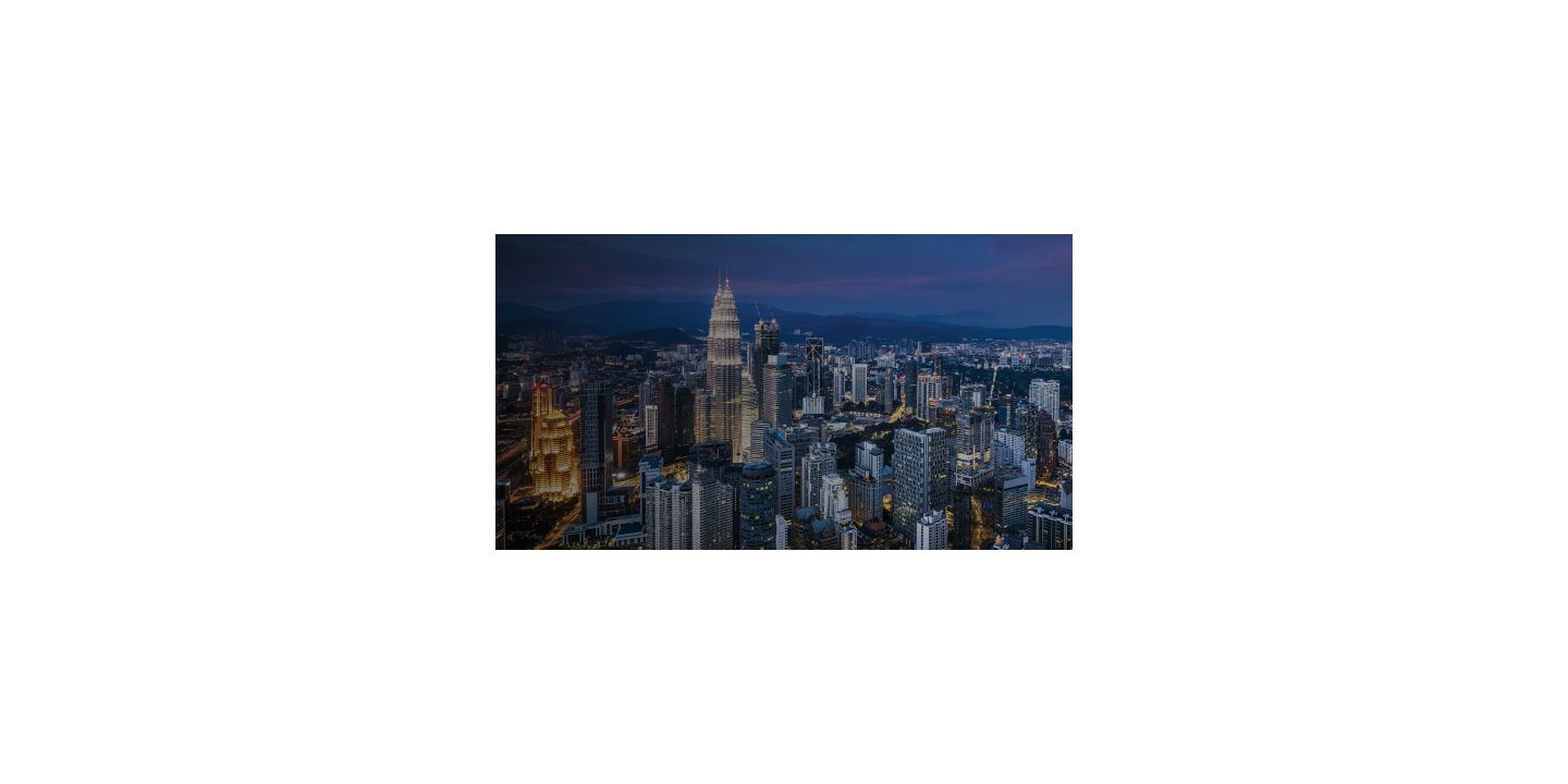 Twinkling, modern Kuala Lumpur at dusk