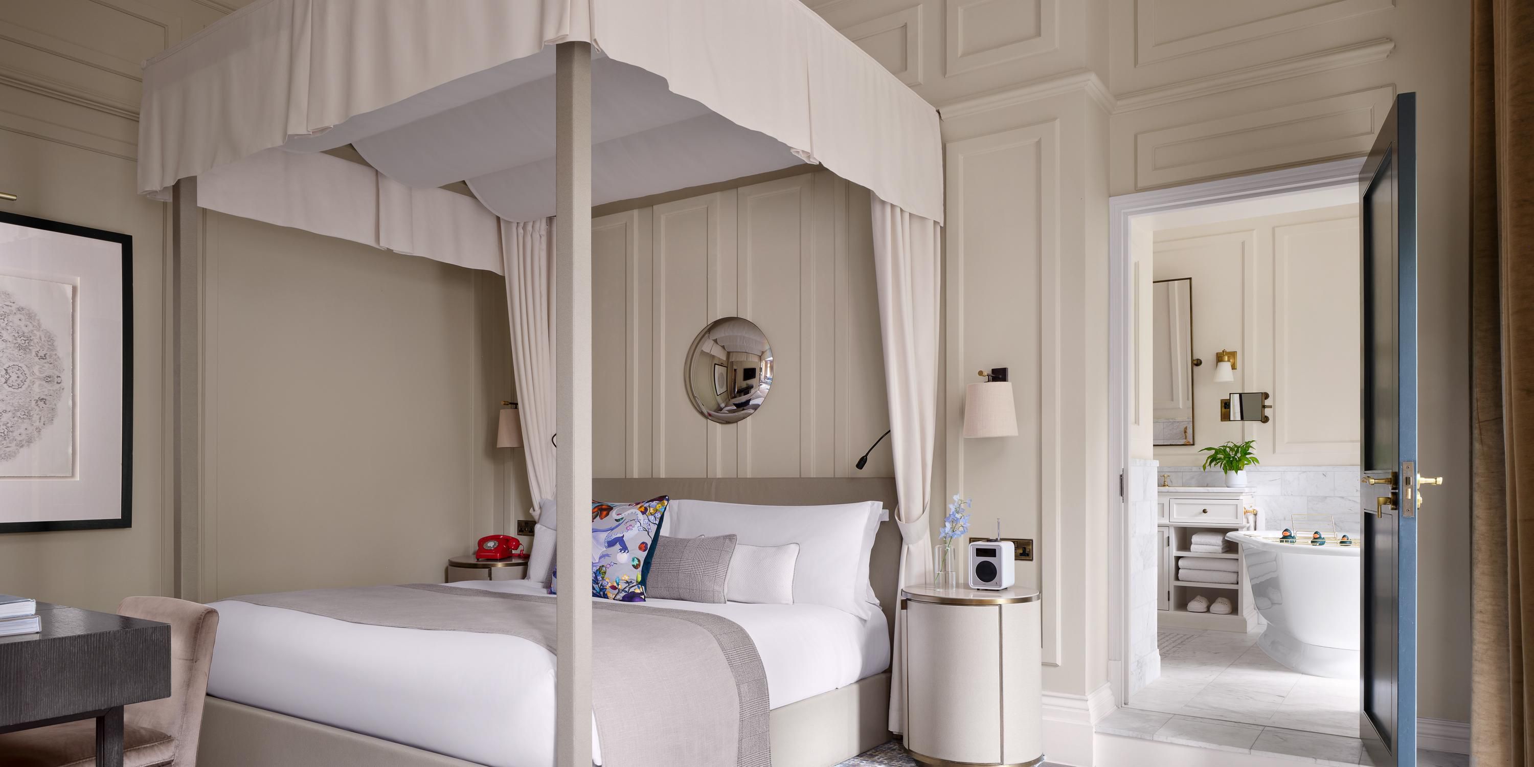 Hotel guest bedroom