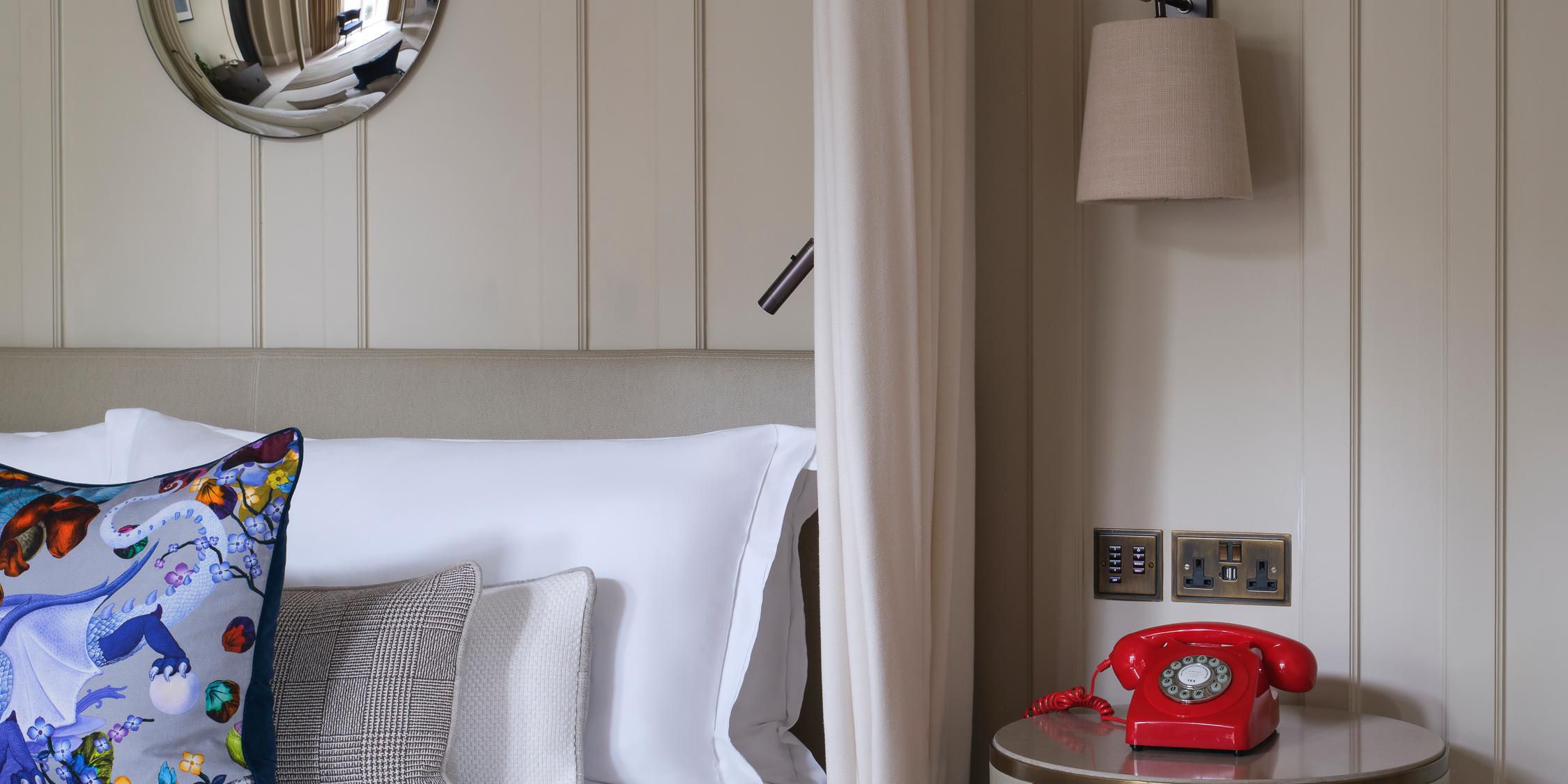 Get a great night's sleep in your indulgent four-poster bed.