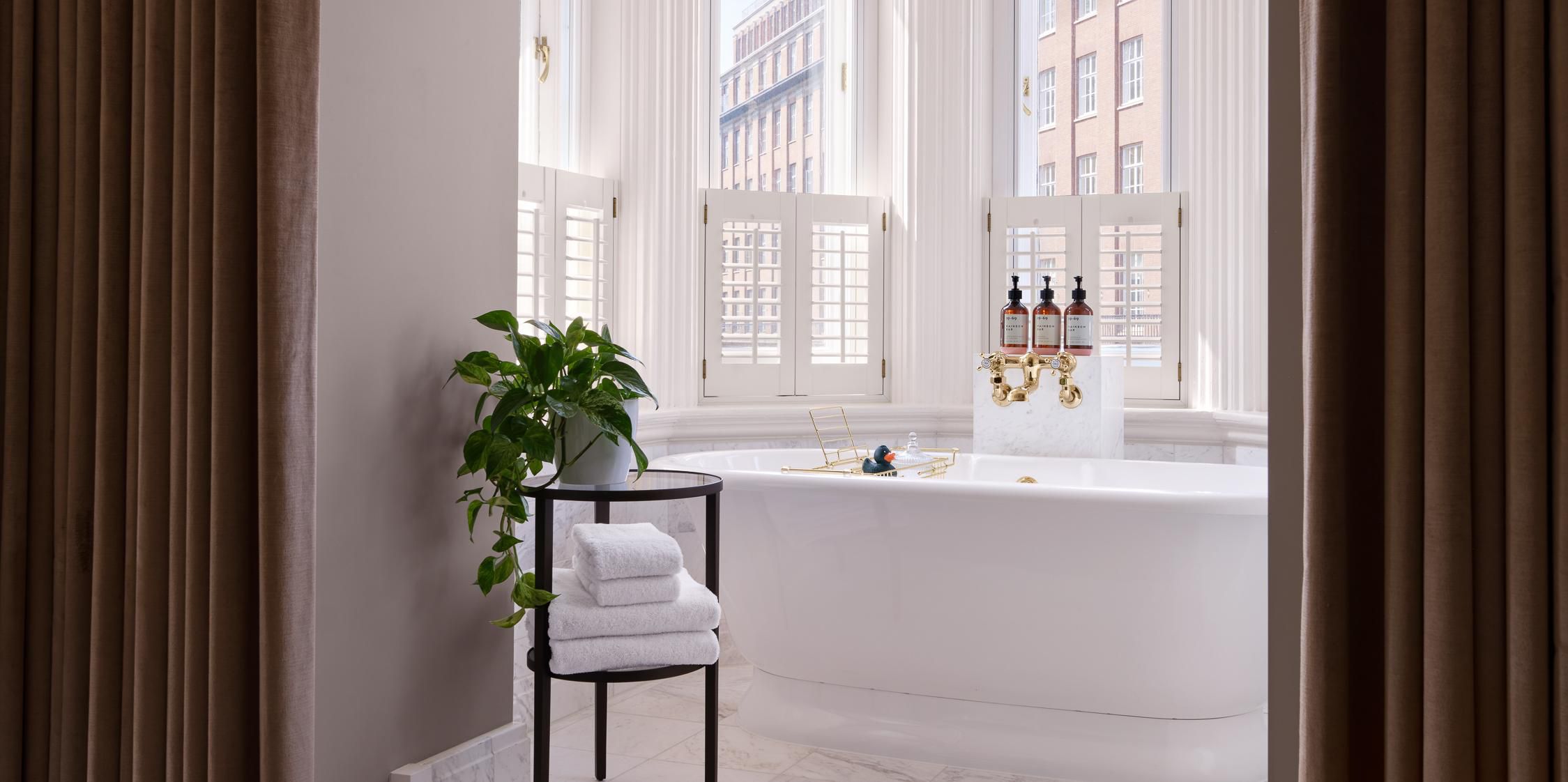 Take a bath and enjoy the view from one of our iconic turrets.