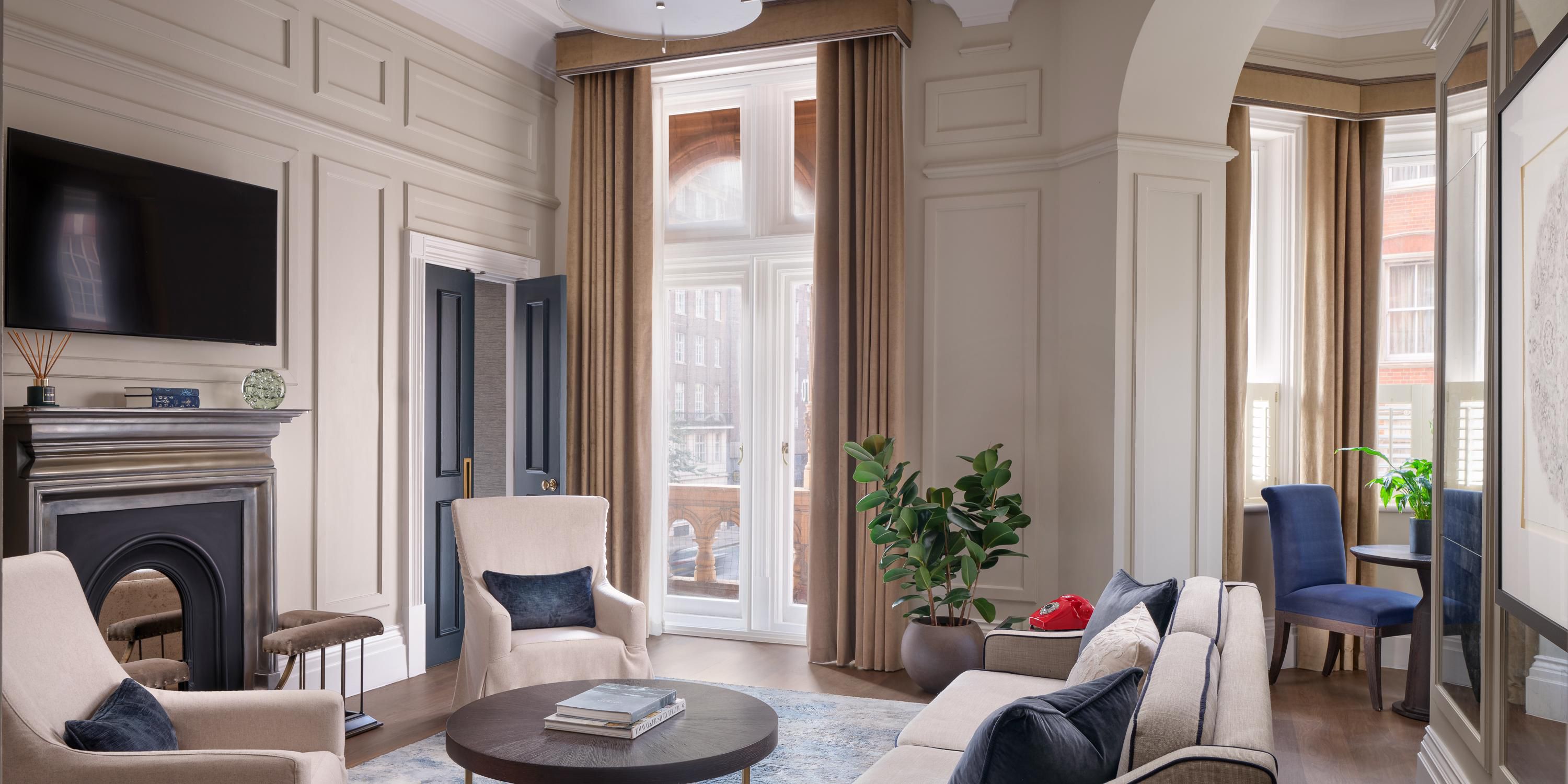 Dine, relax and sleep in our spacious Bloomsbury Suites.