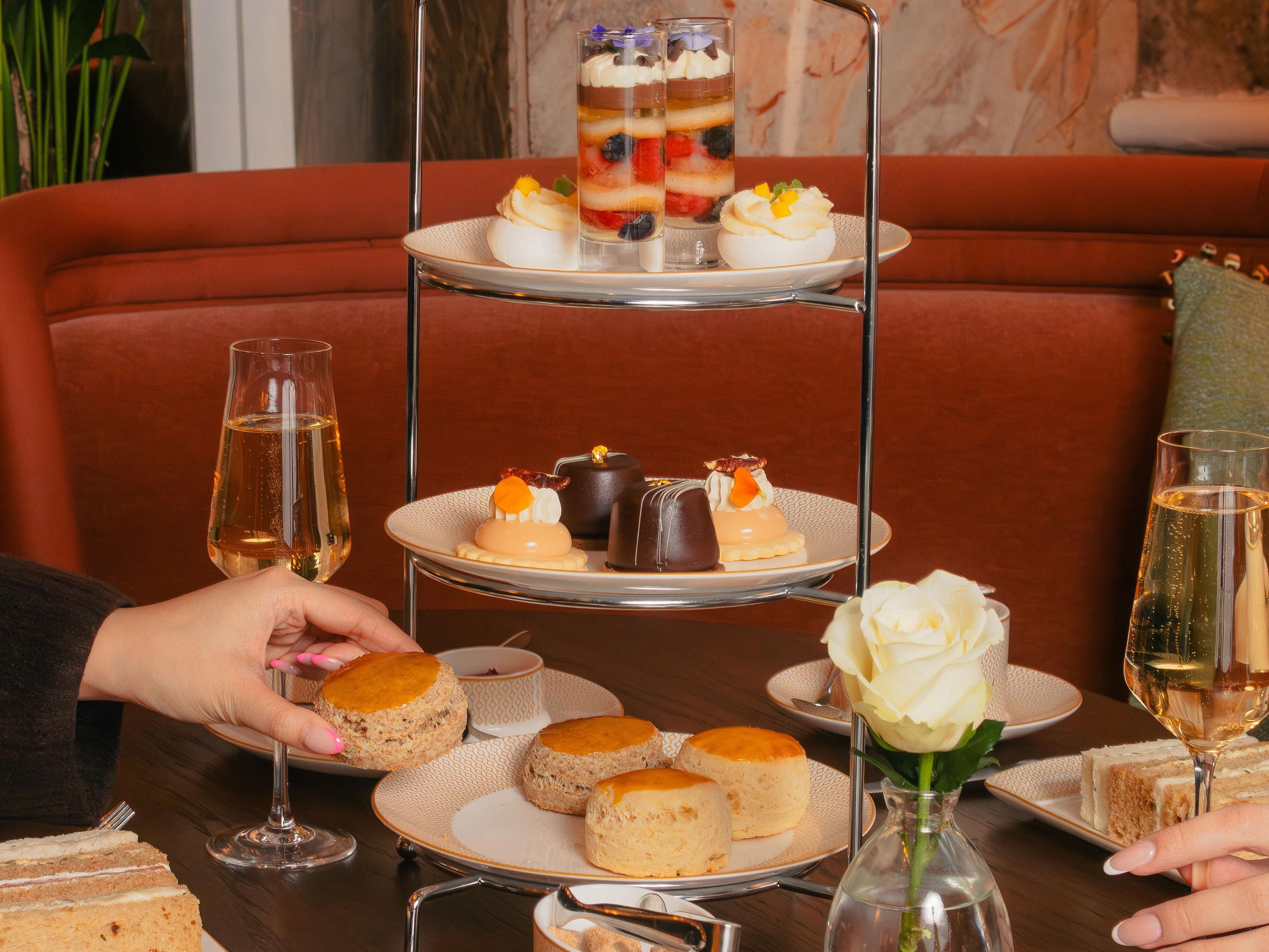 Champagne afternoon tea at Kimpton Fitzroy London