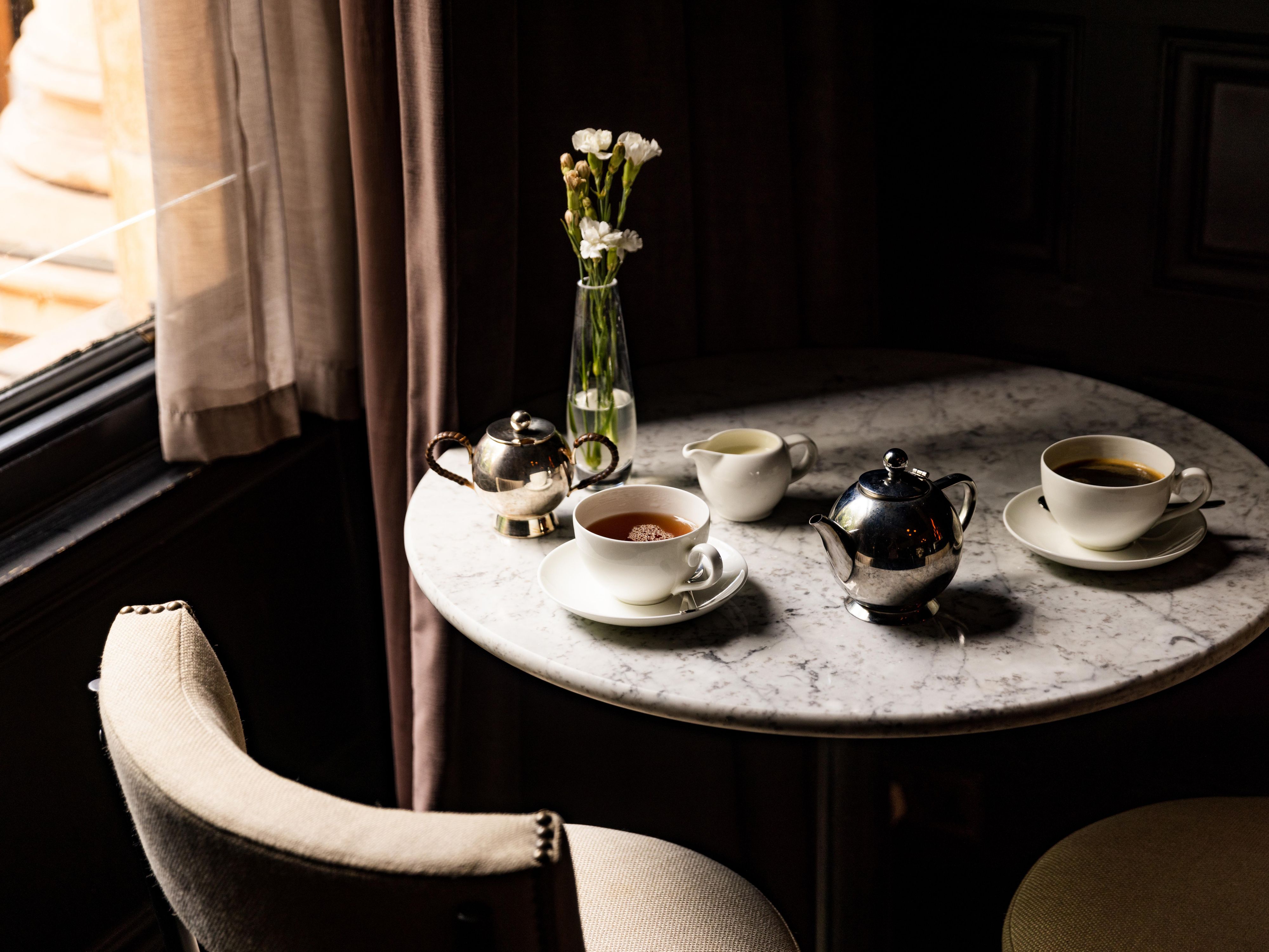 Start your day with a freshly brewed coffee at Fitz's Parlour.