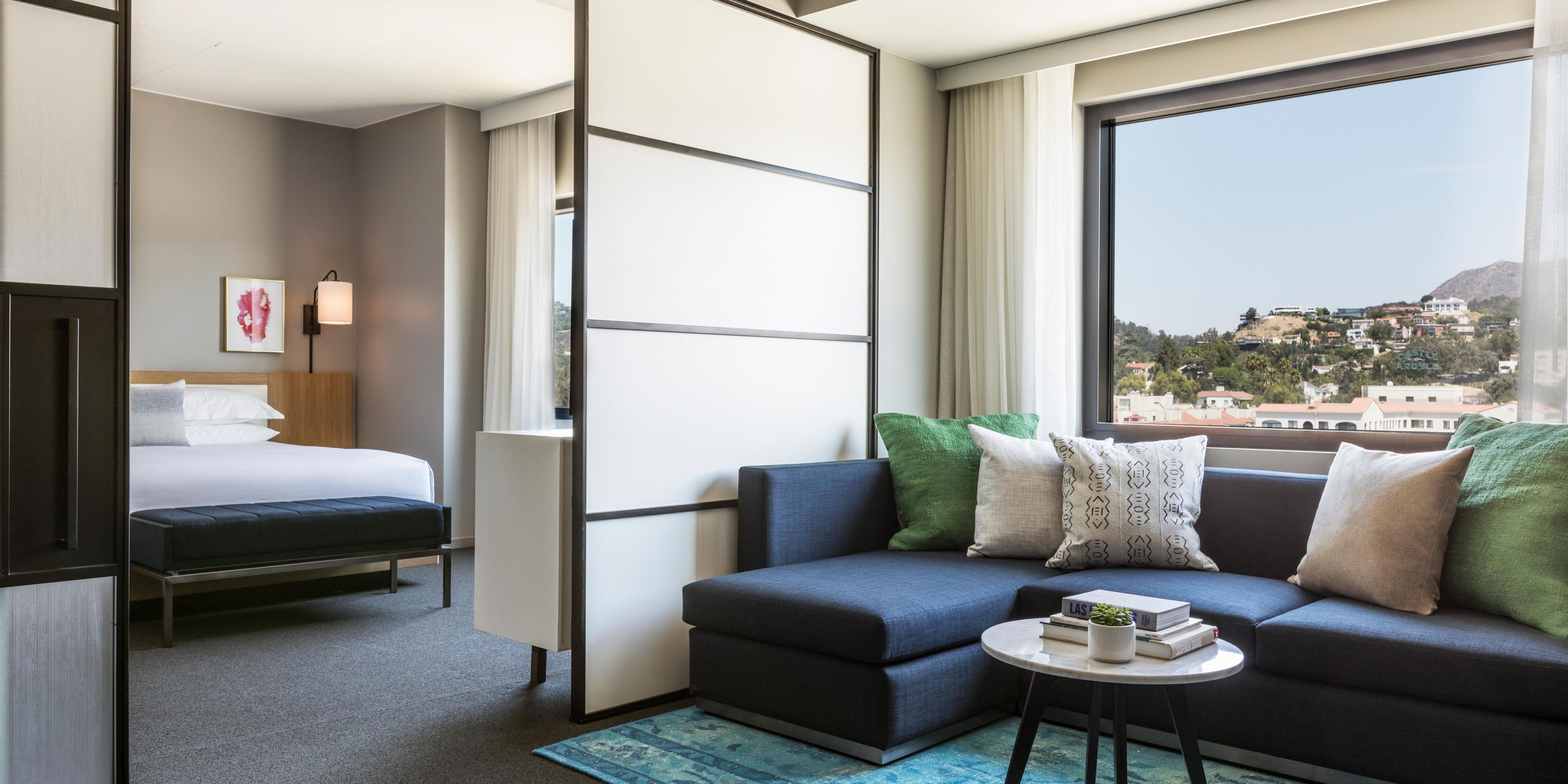 Direct views of the Hollywood Sign from every room