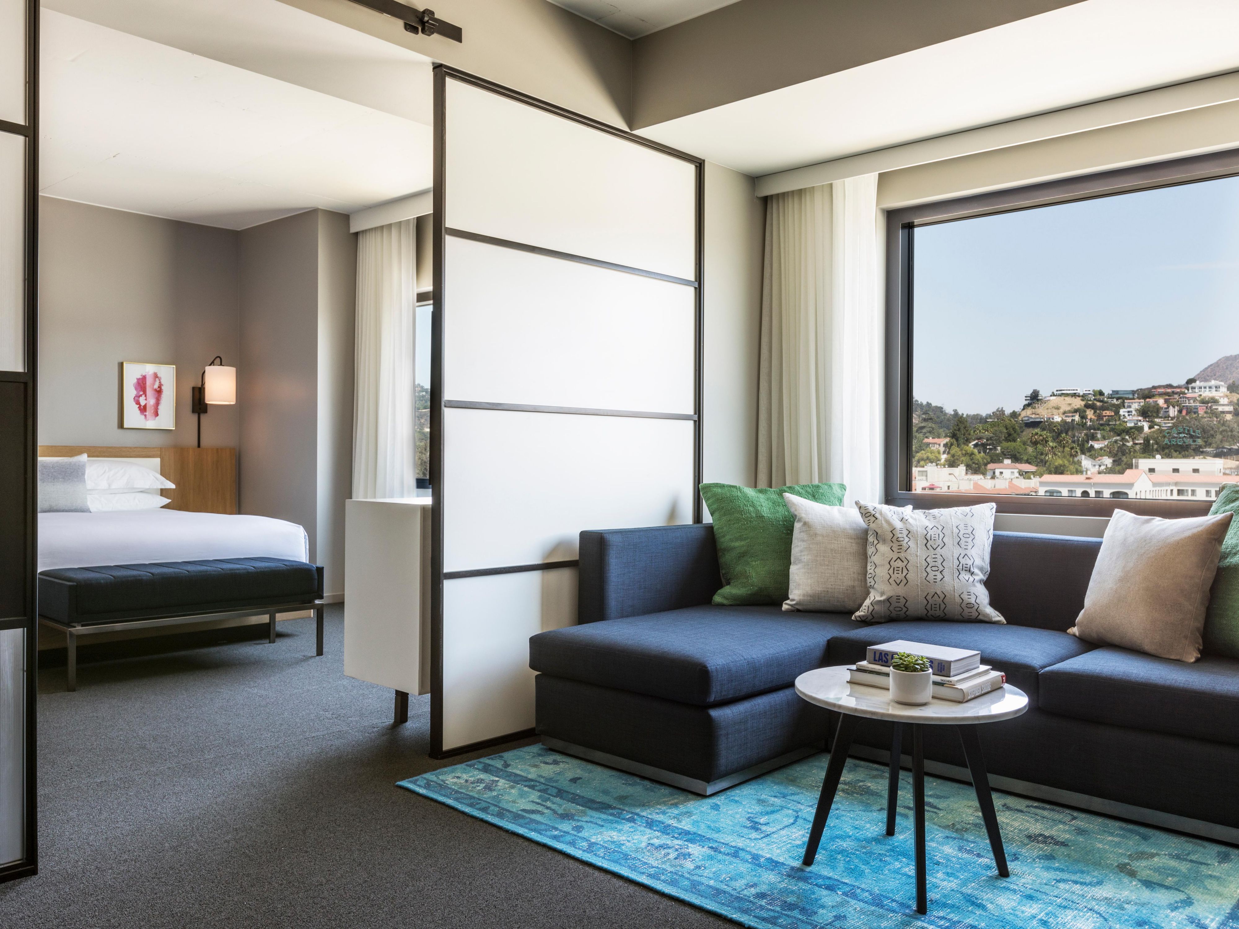 Direct views of the Hollywood Sign from every room