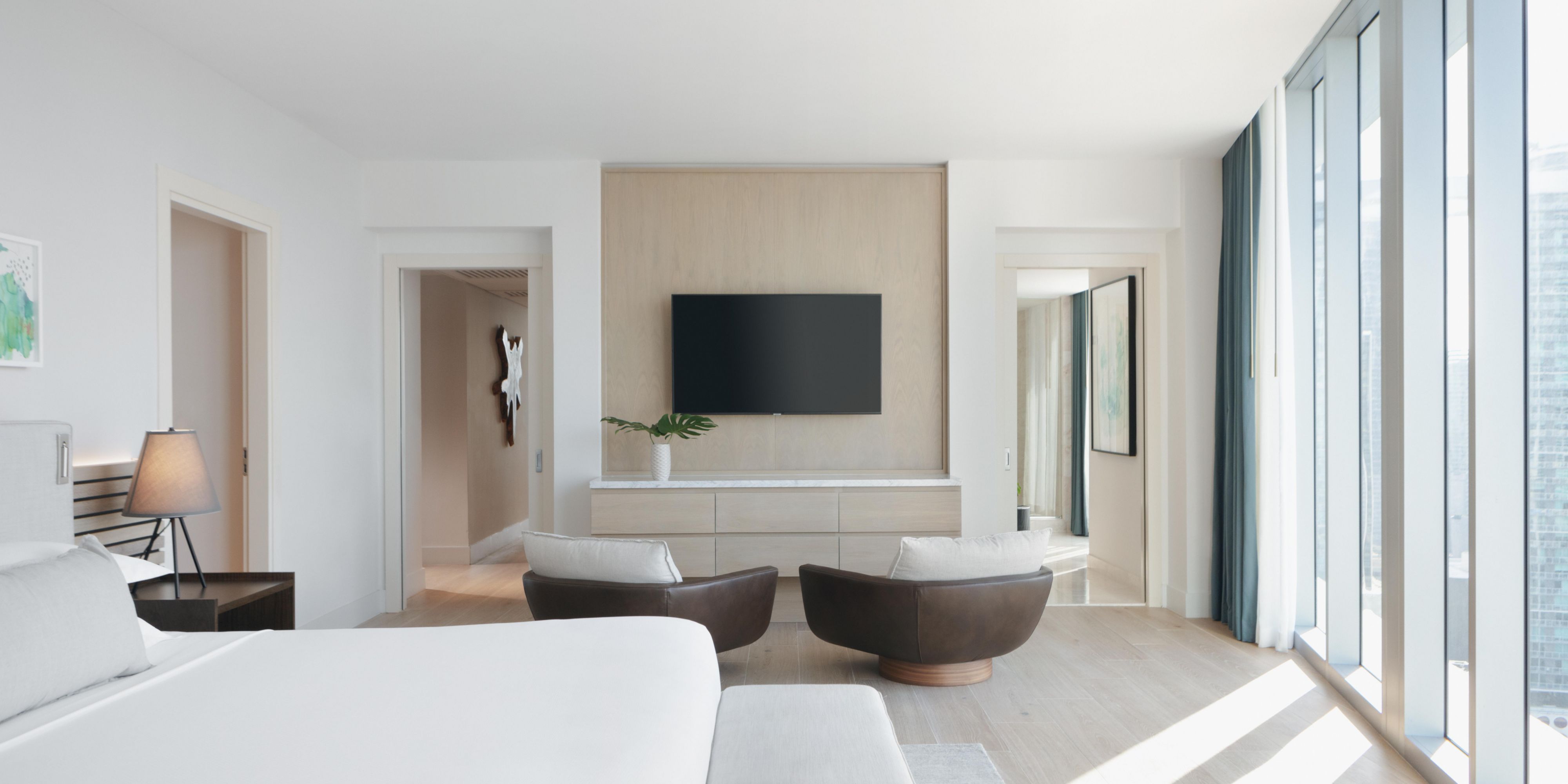 Penthouse Suite Bedroom with Ample Square Footage 