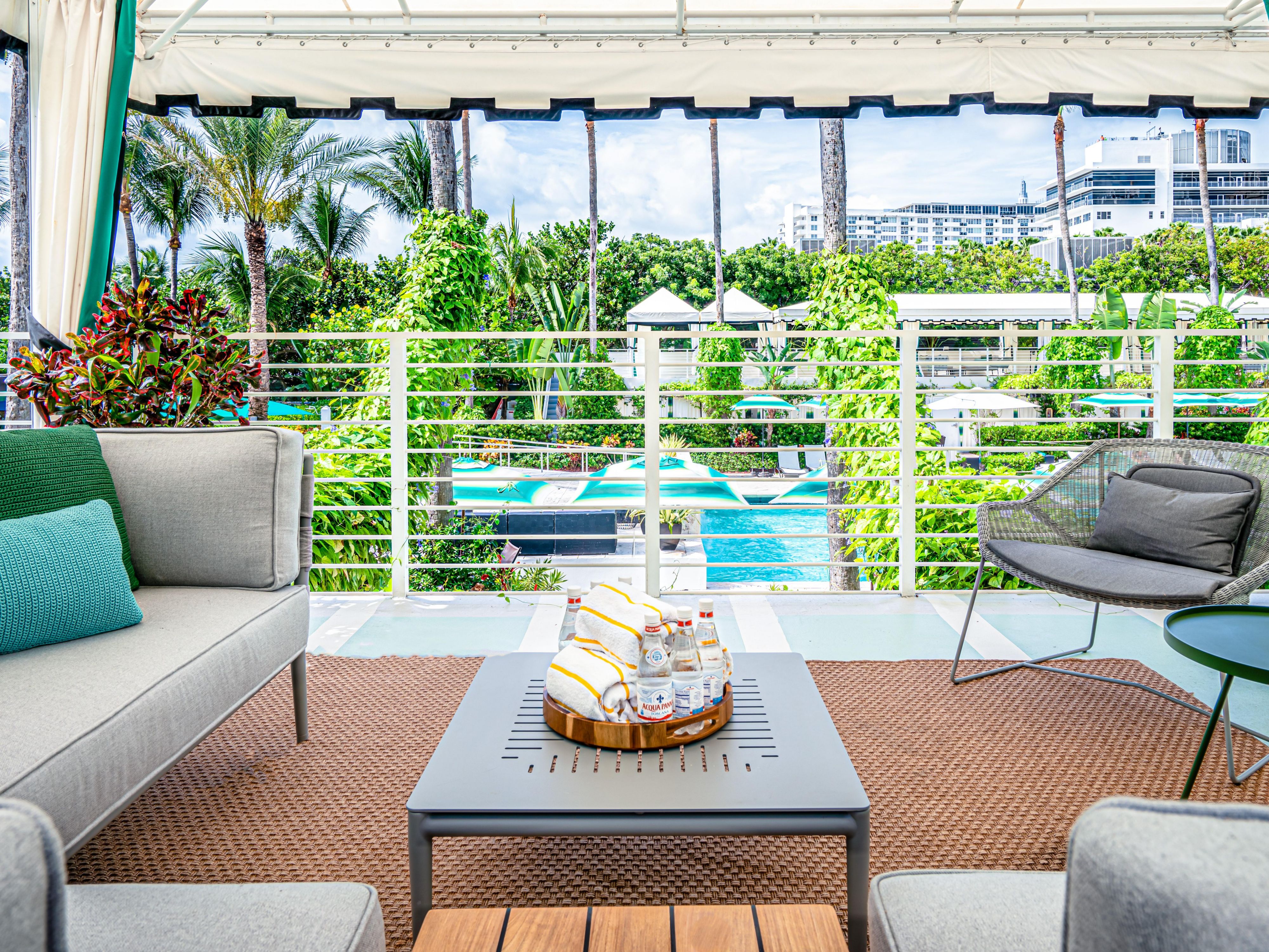 Ivy Cabana. Located on the balcony overlooking the pool deck.