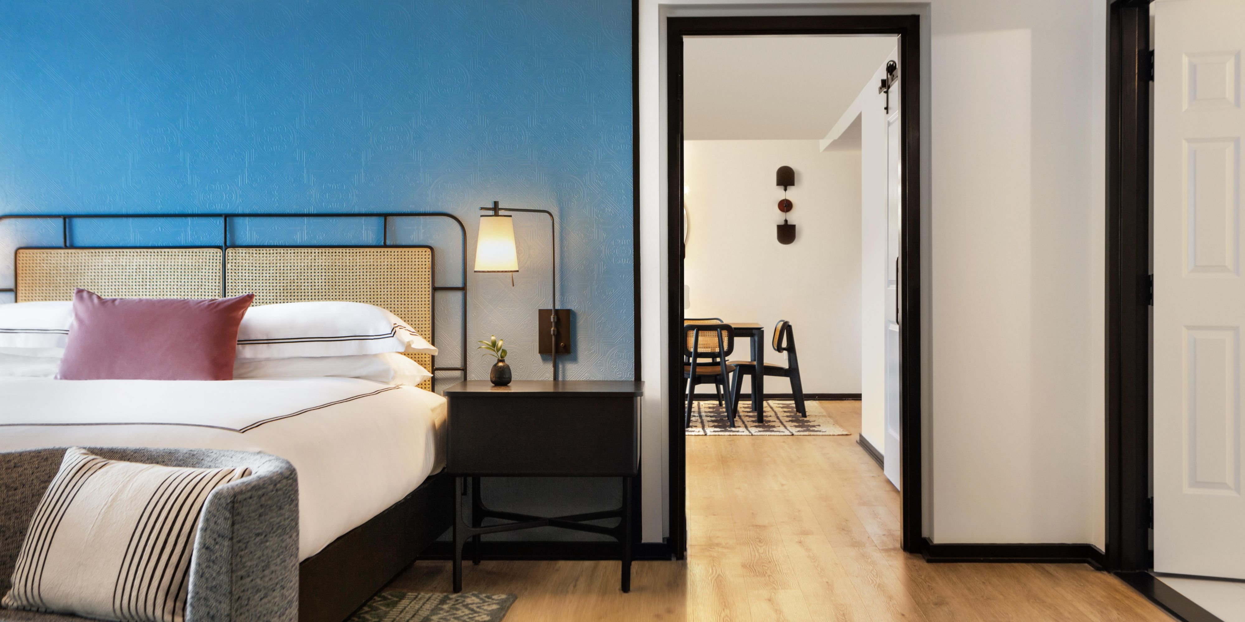 Located on the top floor with city views