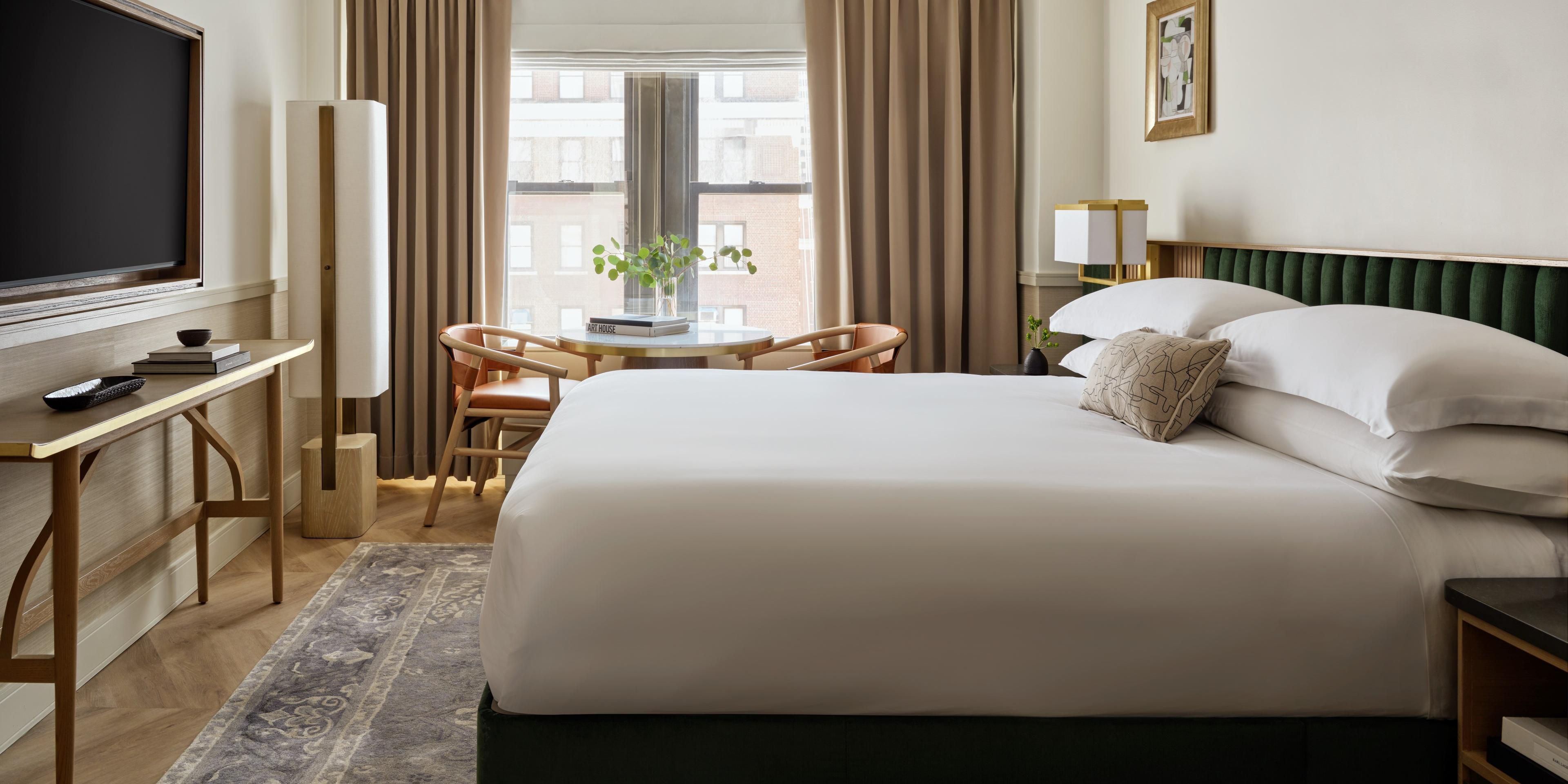 Luxury Midtown NYC hotel retreat with elegant guestrooms