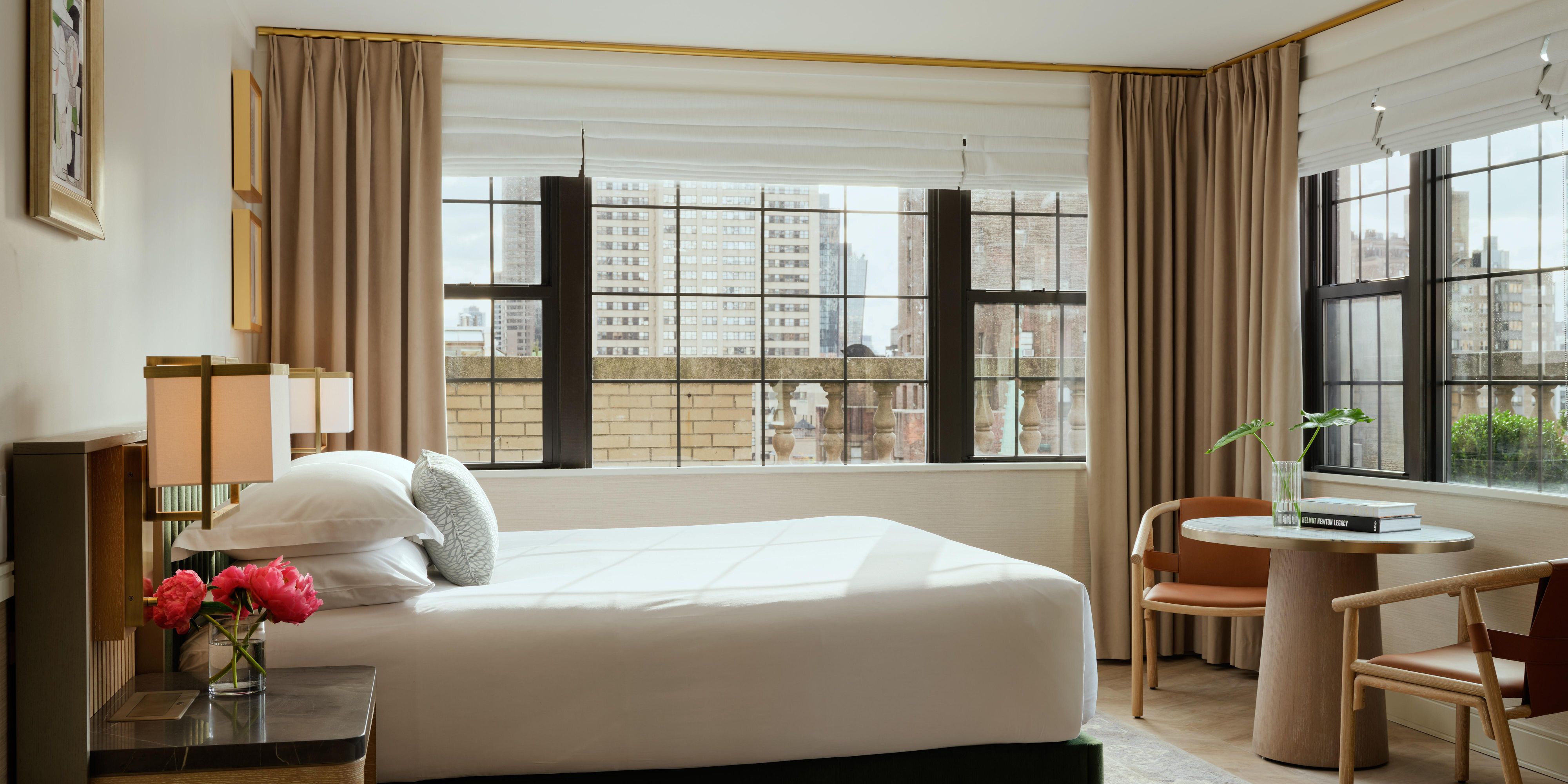 Luxury suite with sun-filled New York City views