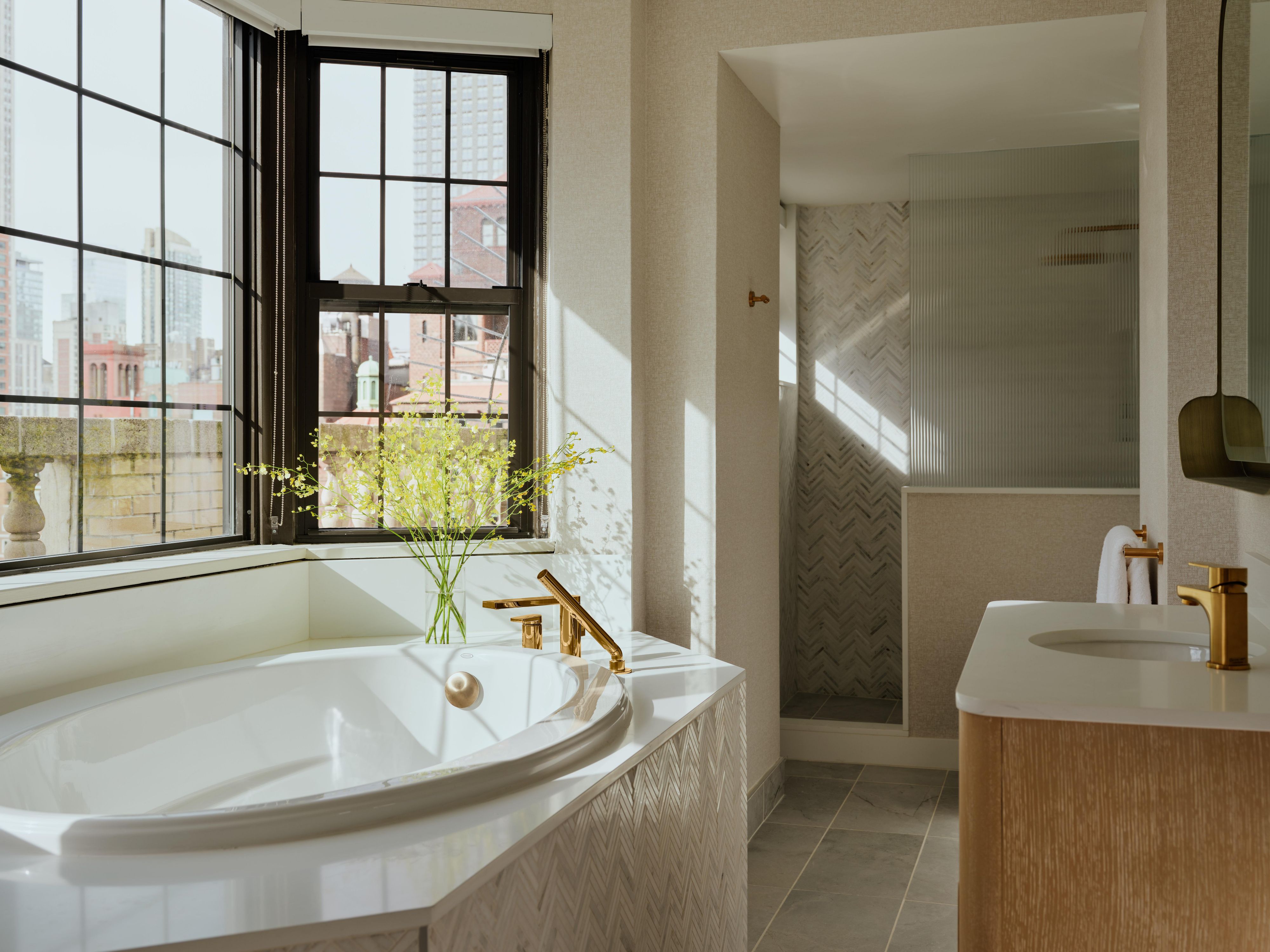 Luxury suite featuring a spacious, thoughtfully designed bathroom