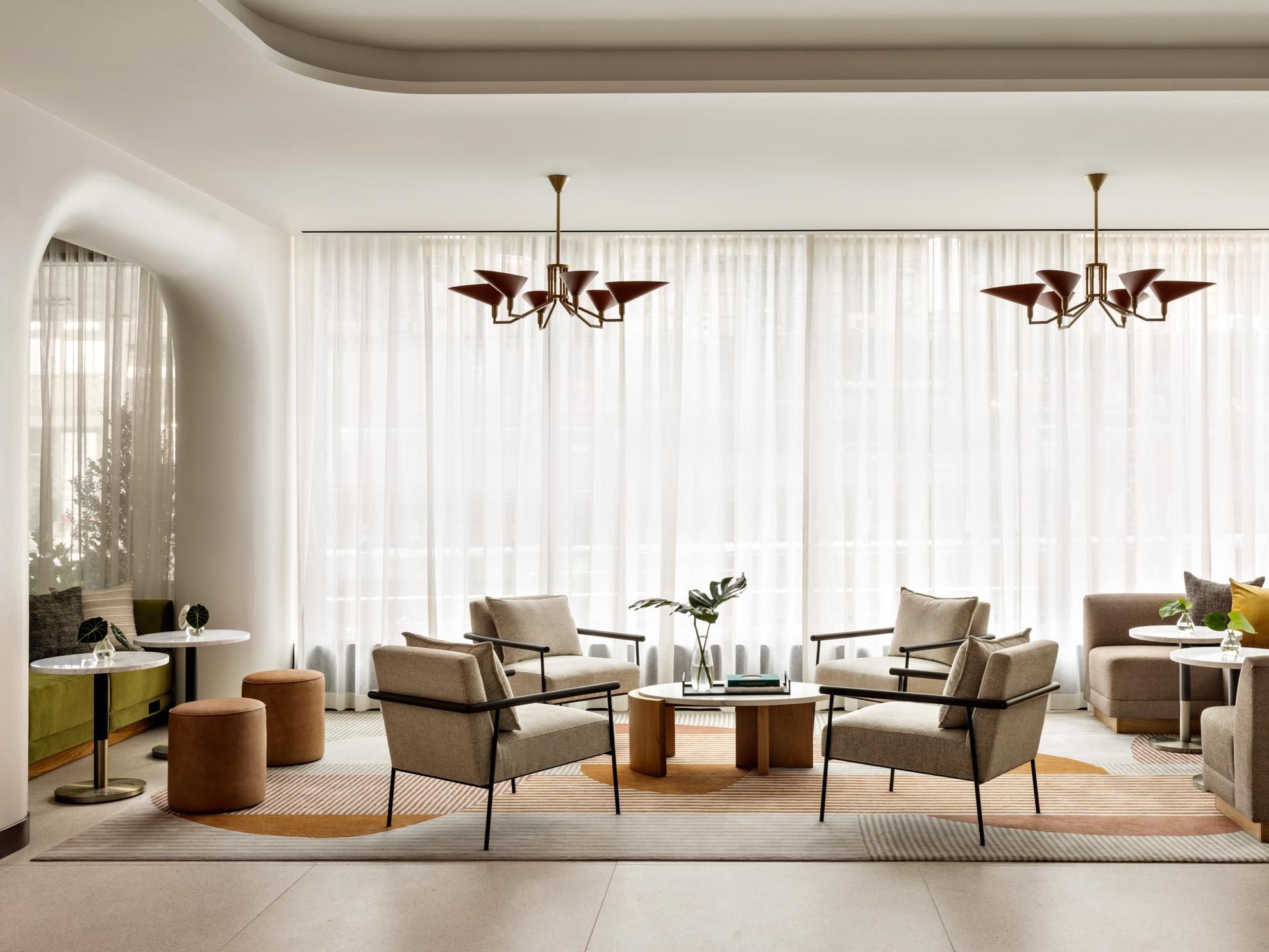 Inviting space to relax, work, or socialize