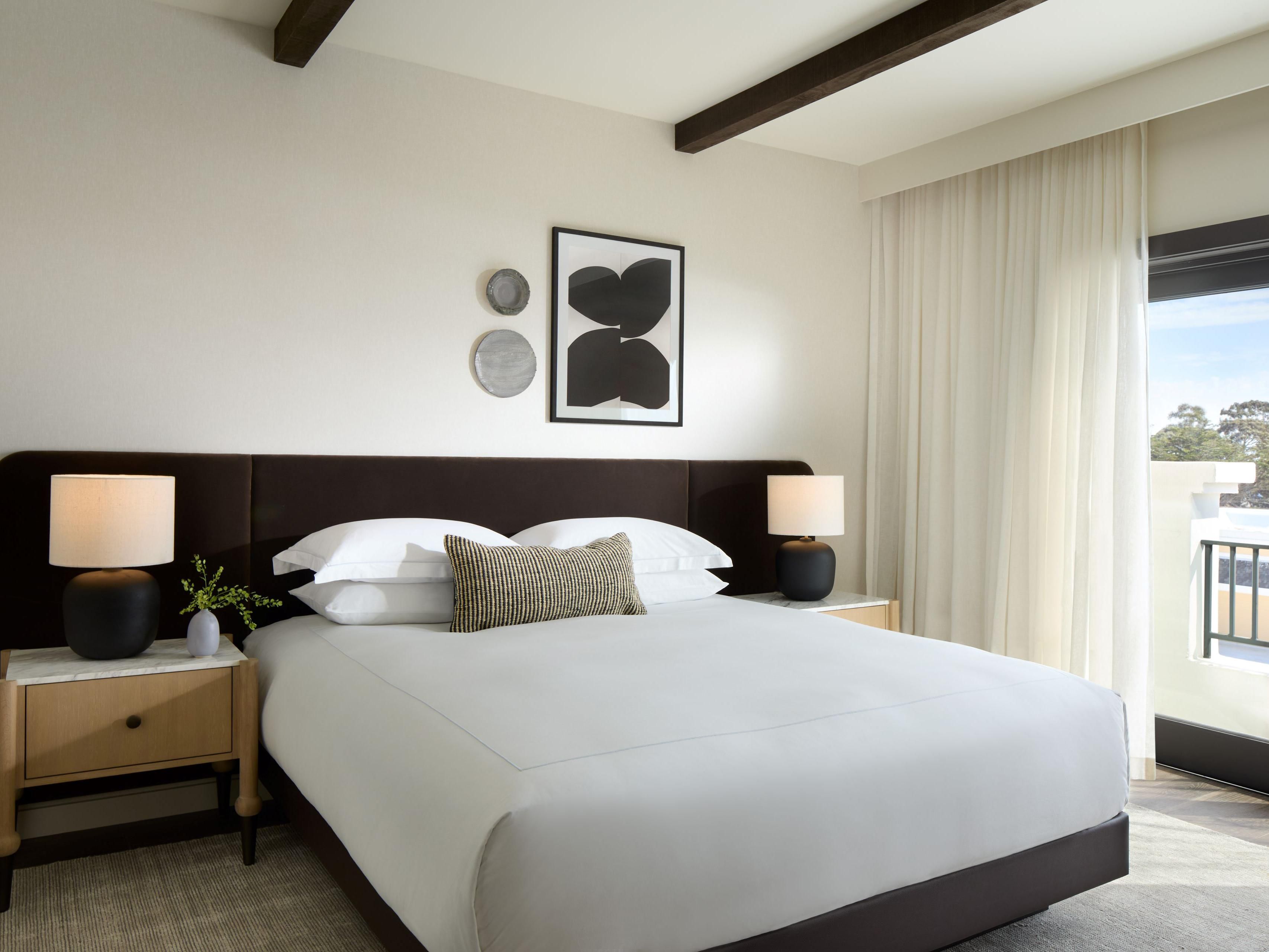 Wake up to light, calm, and effortless style in Pacific Grove.