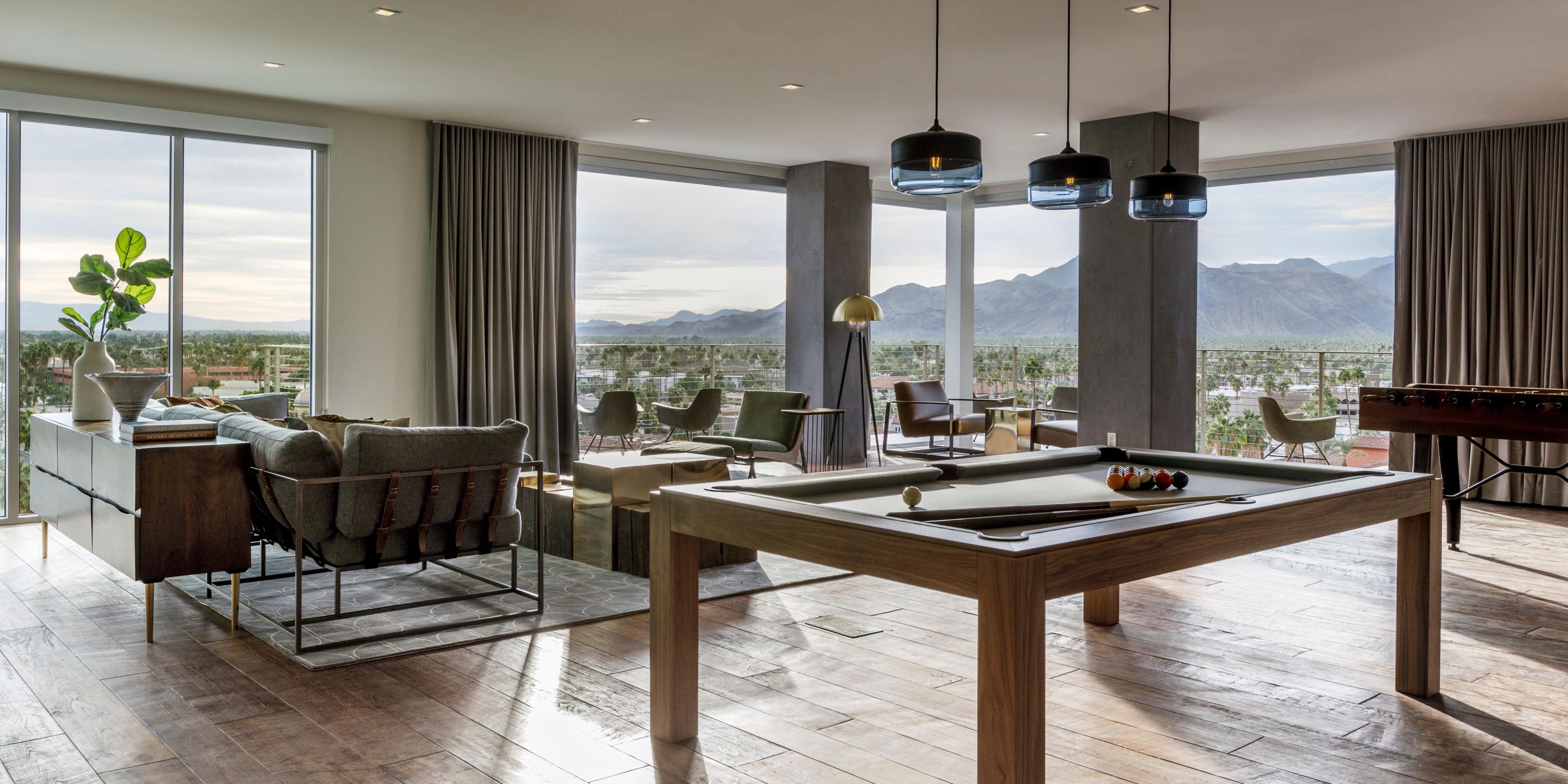 Arlo Suite Pool Table and Living Area