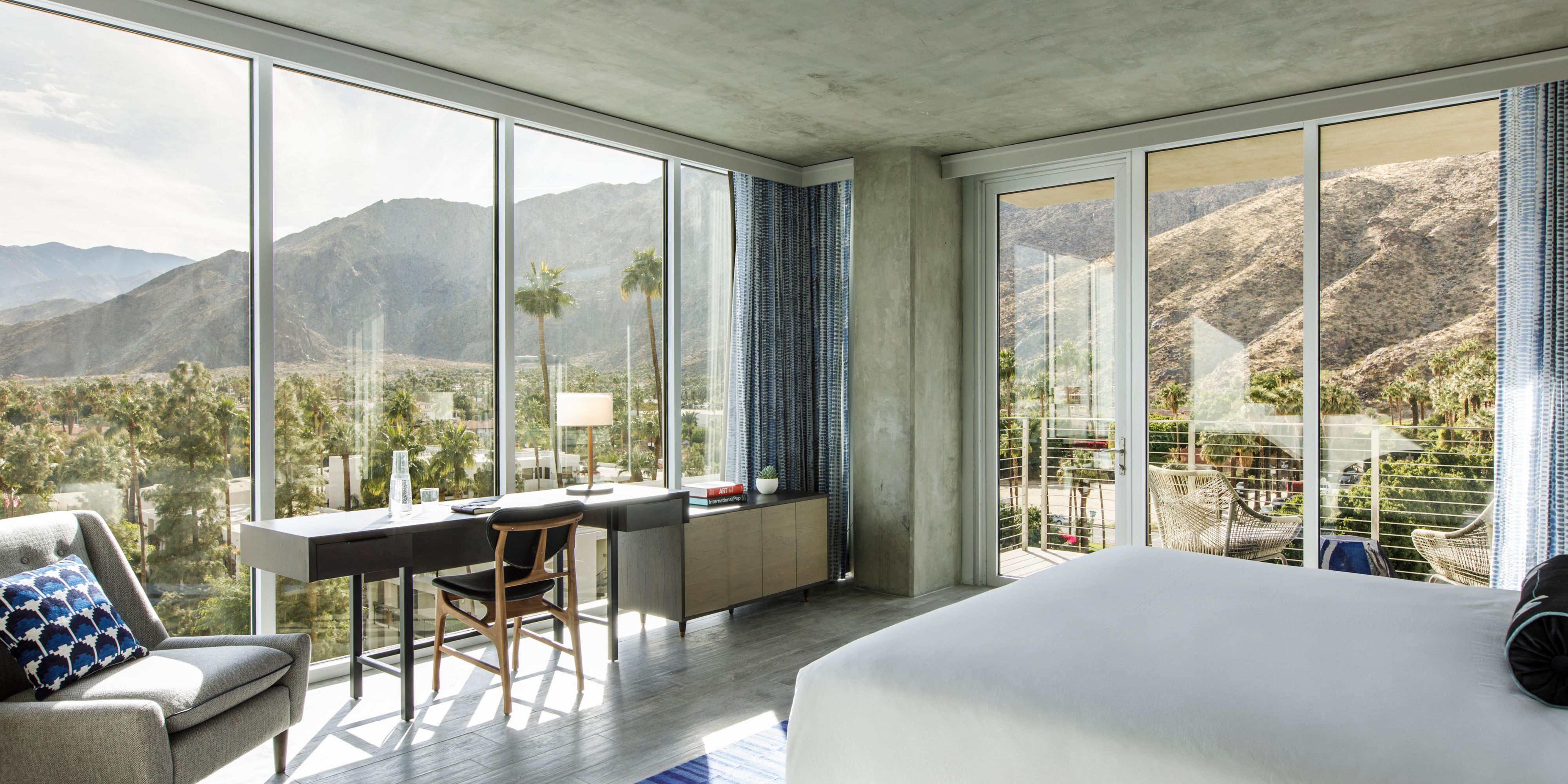 Private balcony with stunning San Jacinto Mountain views