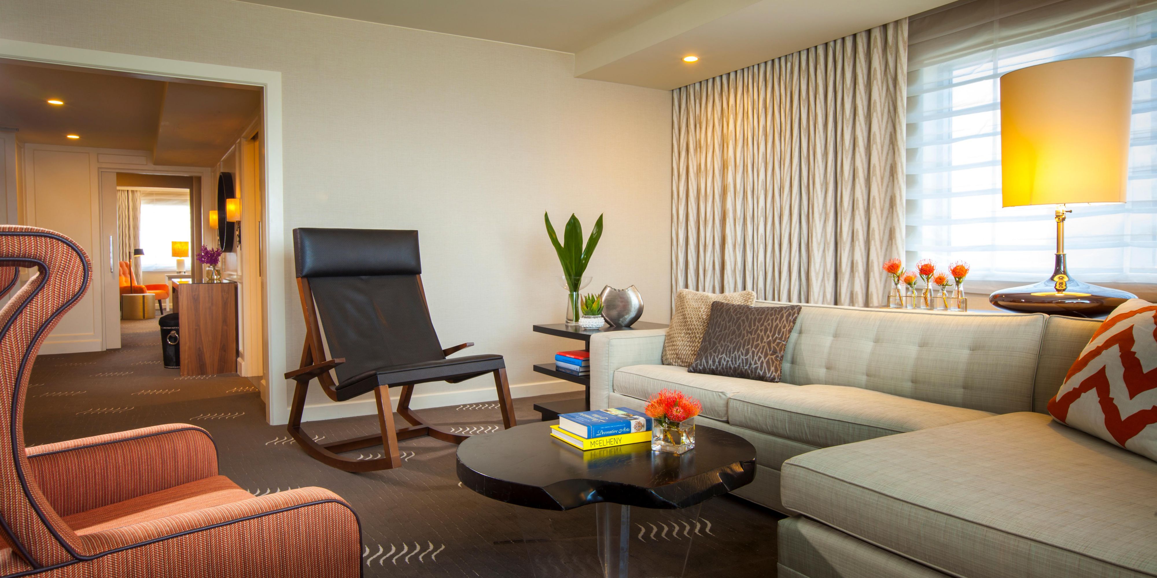 Living area with spectacular views including major sports venues
