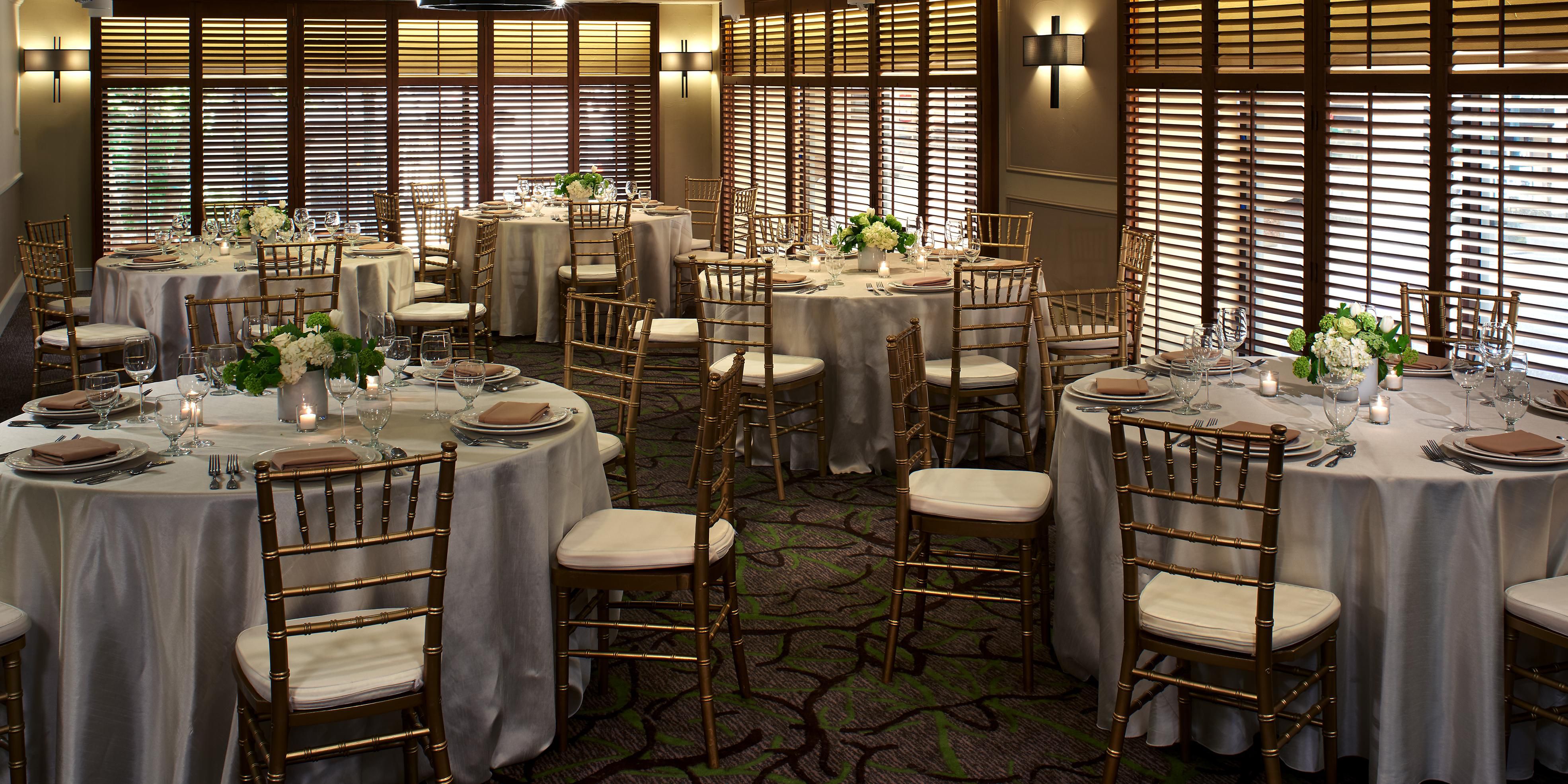 Take the plunge for a perfectly Portland wedding at Hotel Vintage. You’ll fall in love with our wine cellar ceremonies, which are as romantic as it gets, and guests will go head over heels for our room blocks. We can provide cocktail receptions for up to 150 guests and dinner for up to 110 guests.