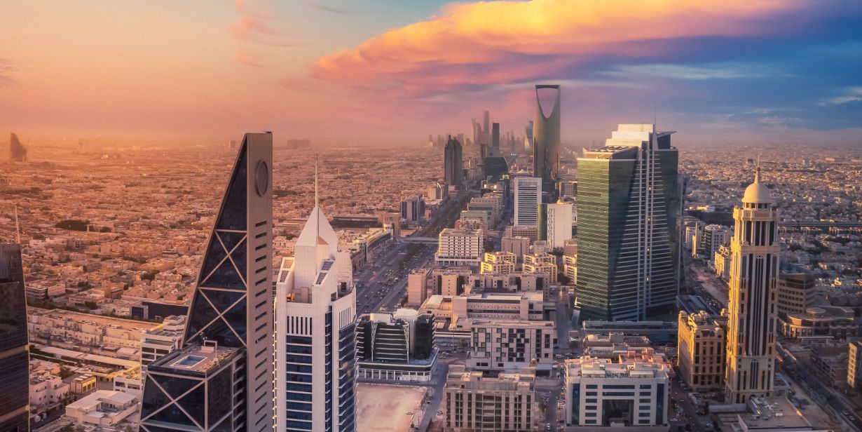 expansive city views of riyadh at dusk