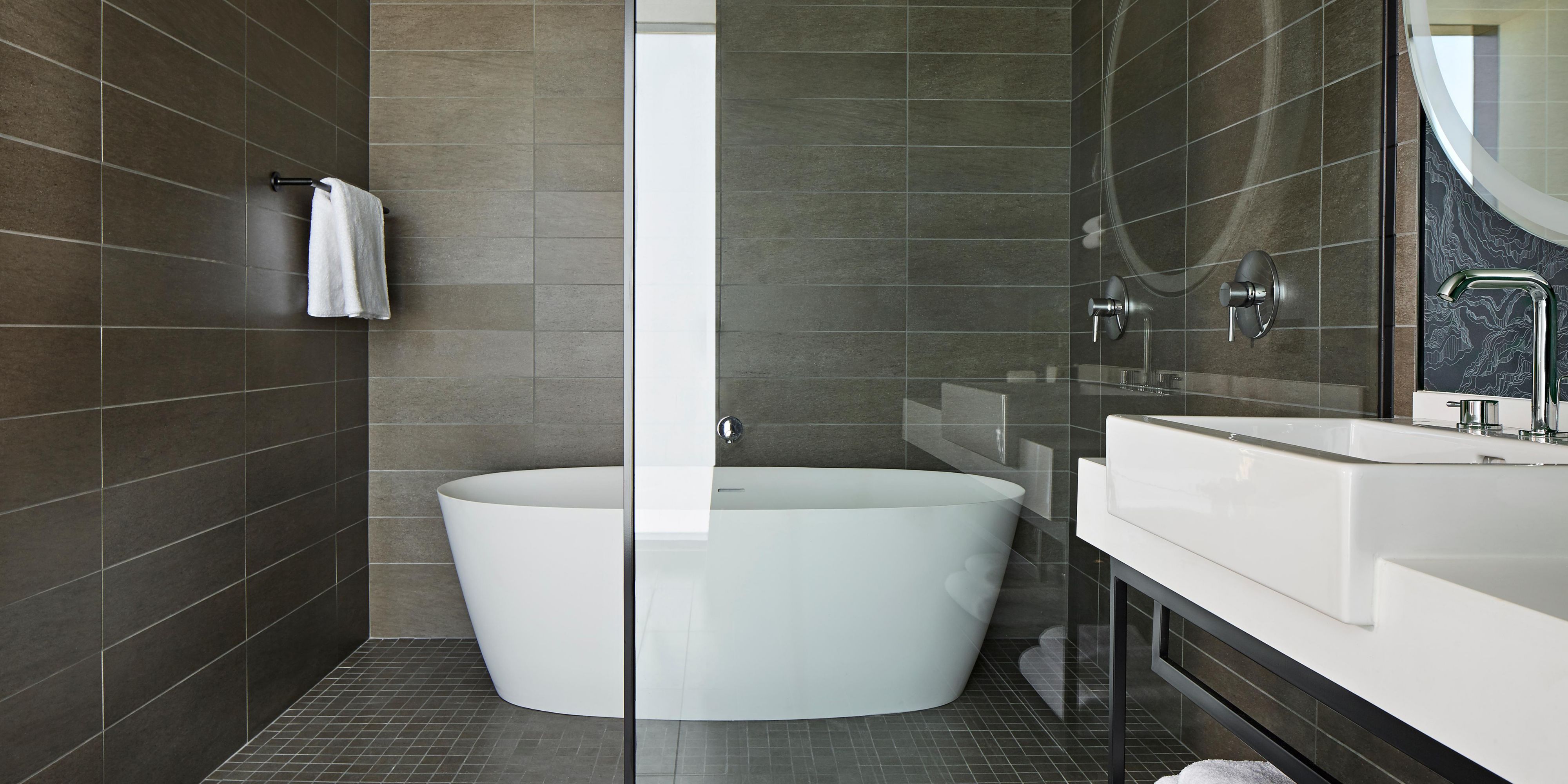 Soaking Spa Tub and spacious shower