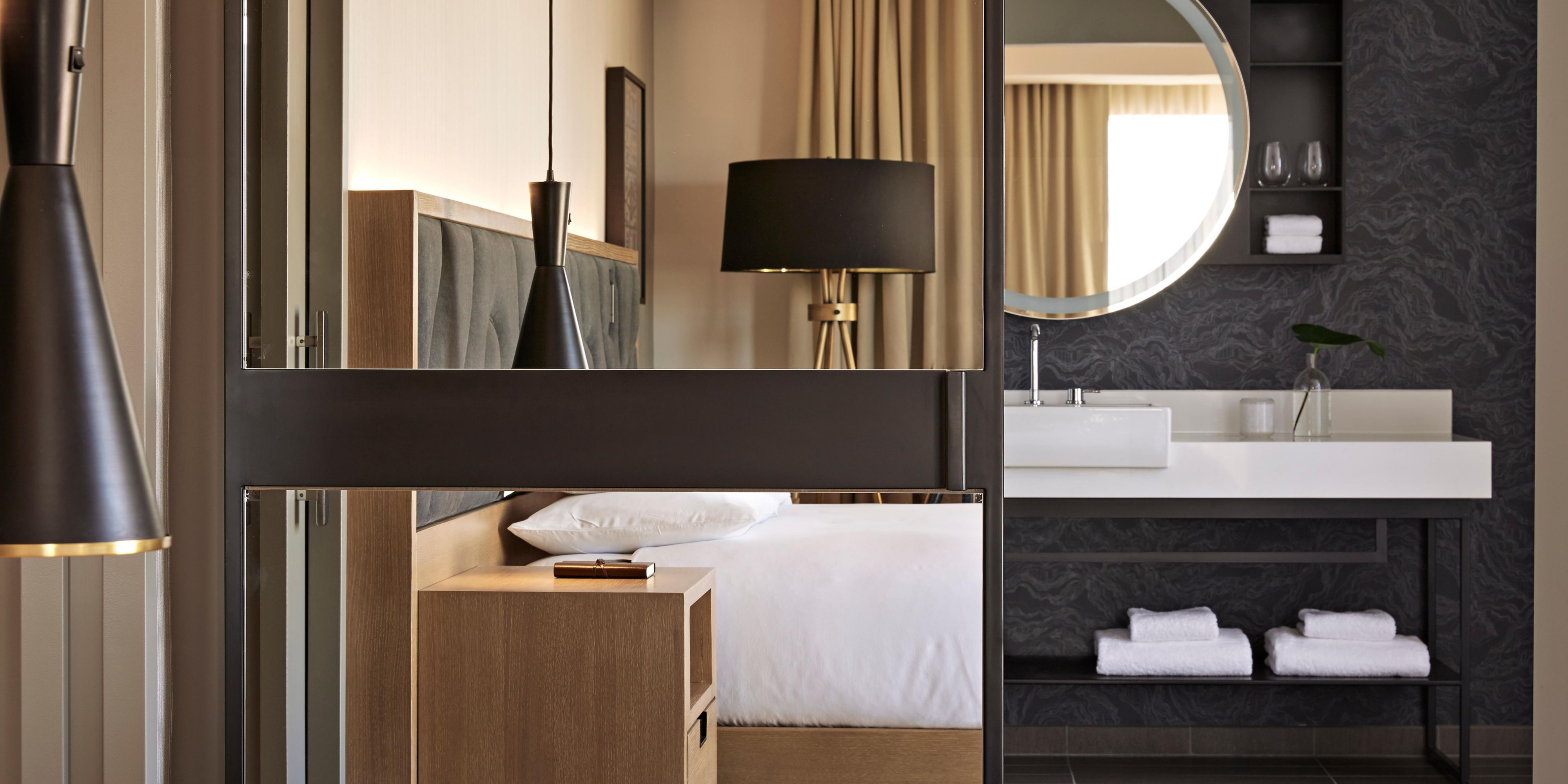 Contemporary corner suite overlooking Downtown Commons
