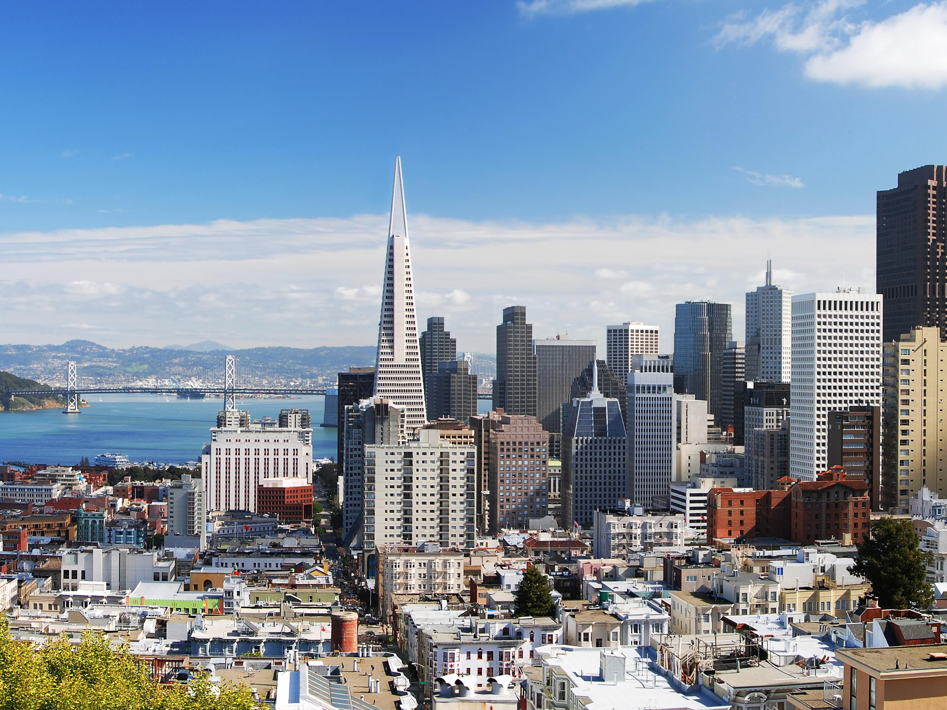 City Skyline Views from Russian Hill