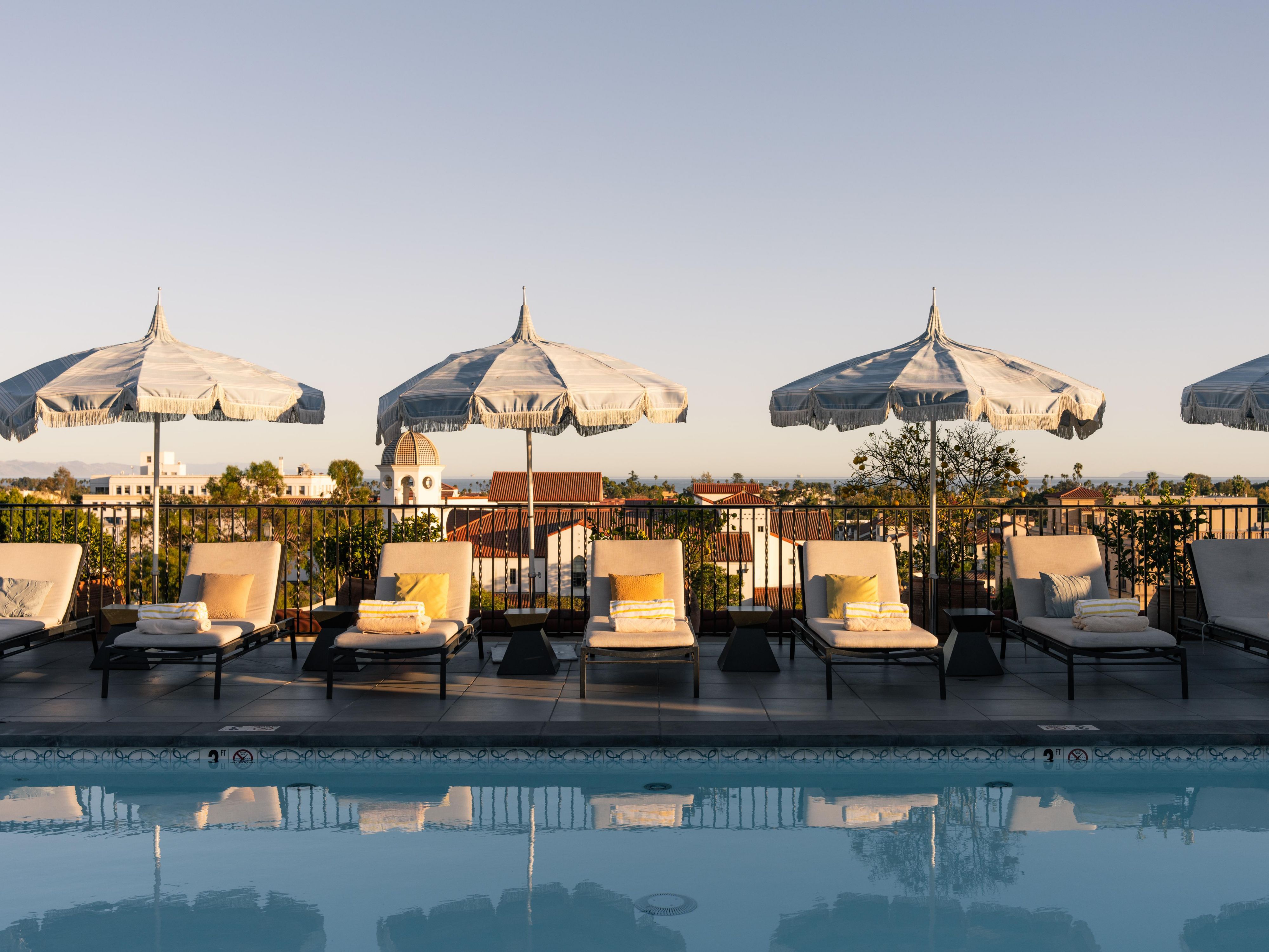 Unwind at Our Rooftop Pool Terrace