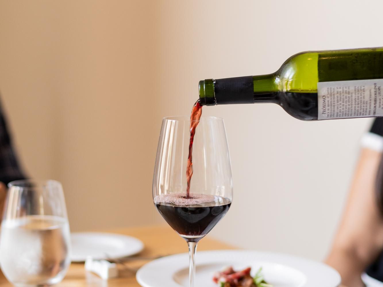 Enjoy a delicious glass of red wine