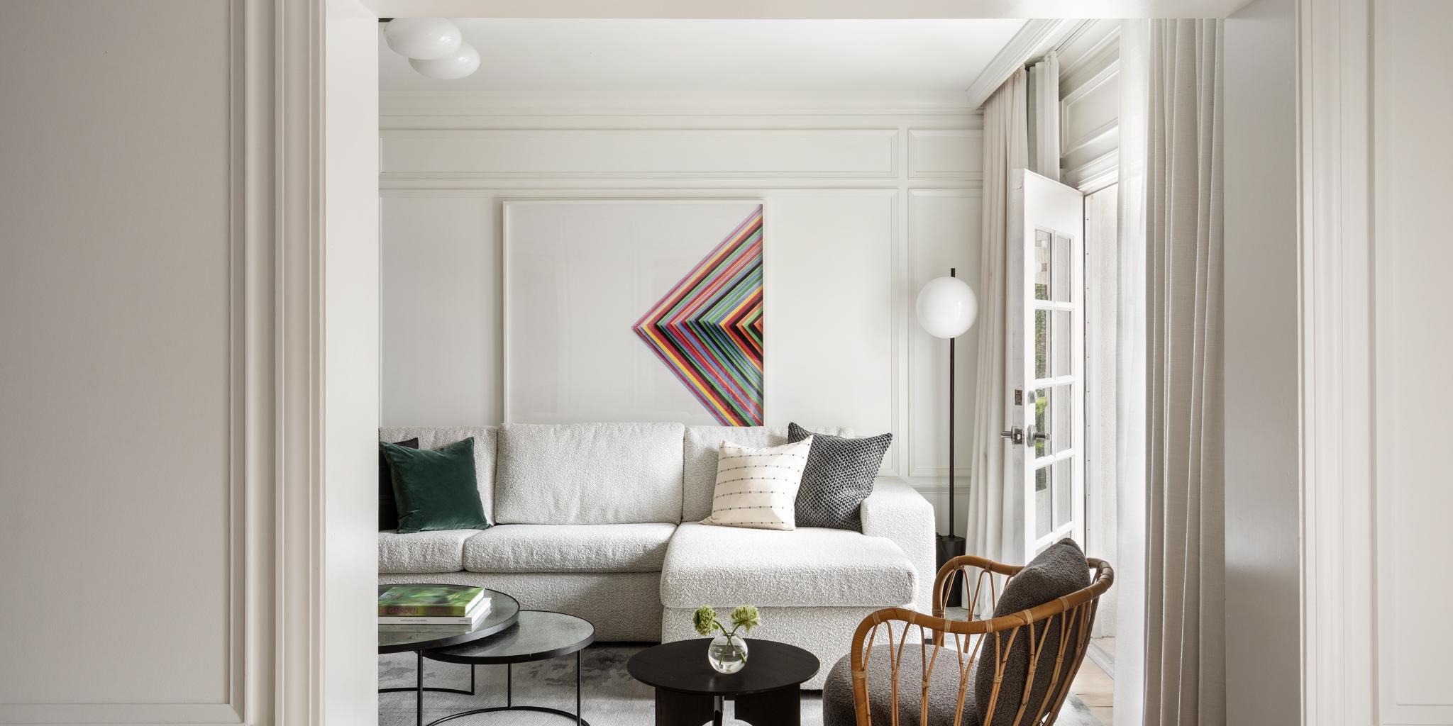 The Juliette Suite's adjoining room offers a comfy living space