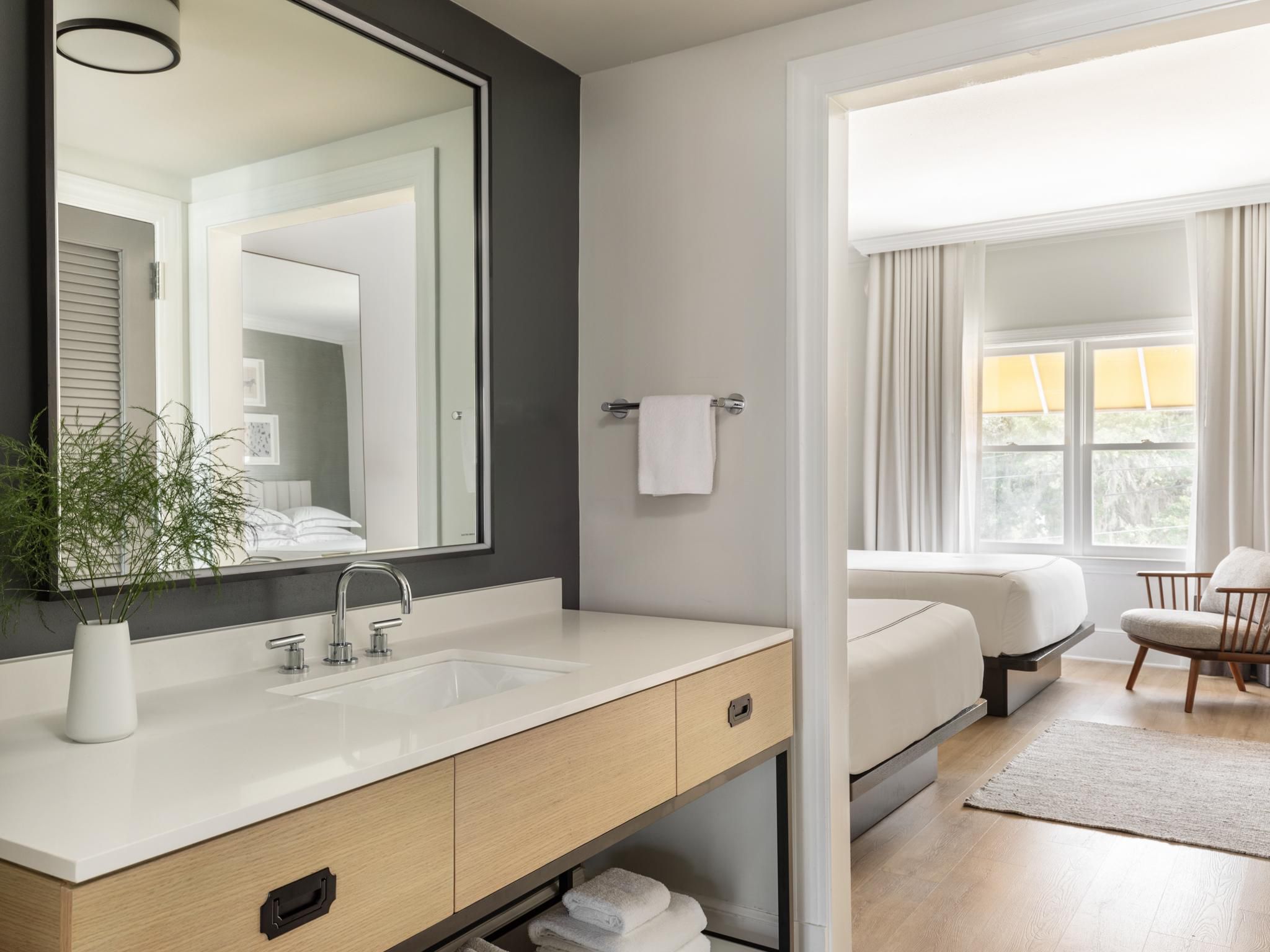 Contemporary guest rooms with Southern style