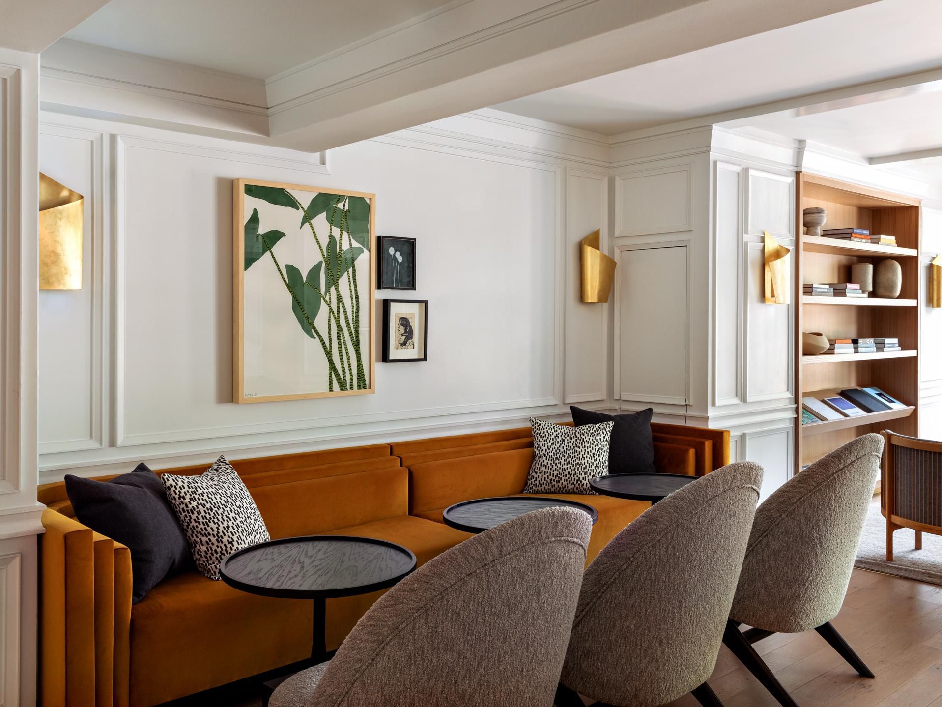Sophisticated space to work or socialize in our Living Room lobby