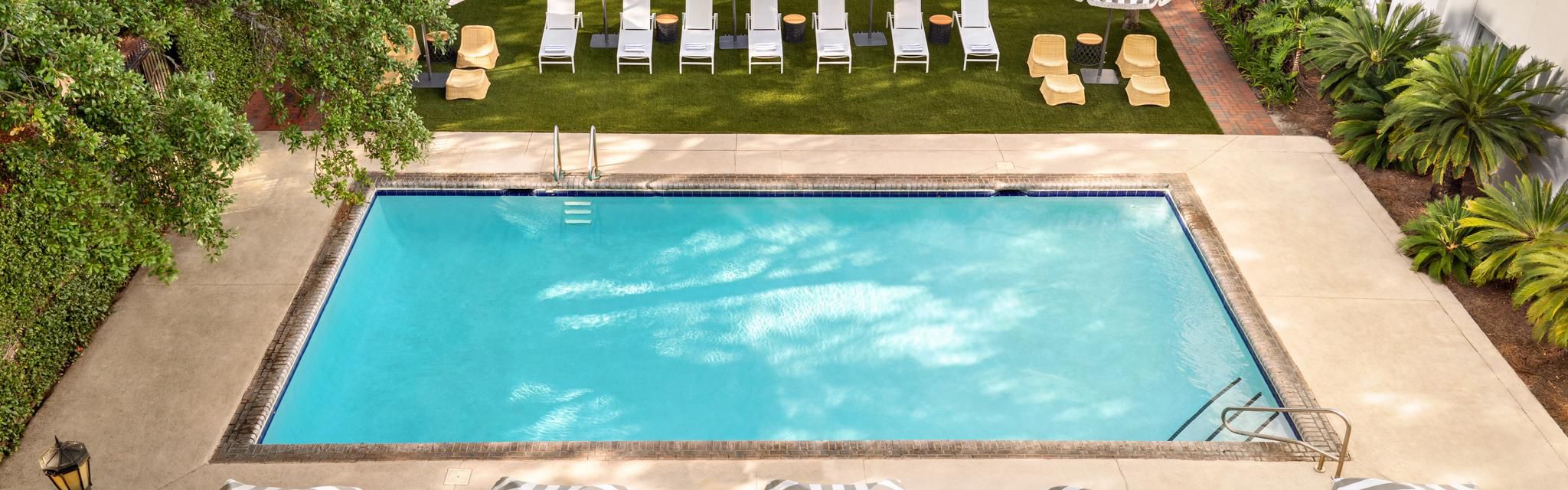 Enjoy our Pool and Pool Terrace under those sweet Savannah skies