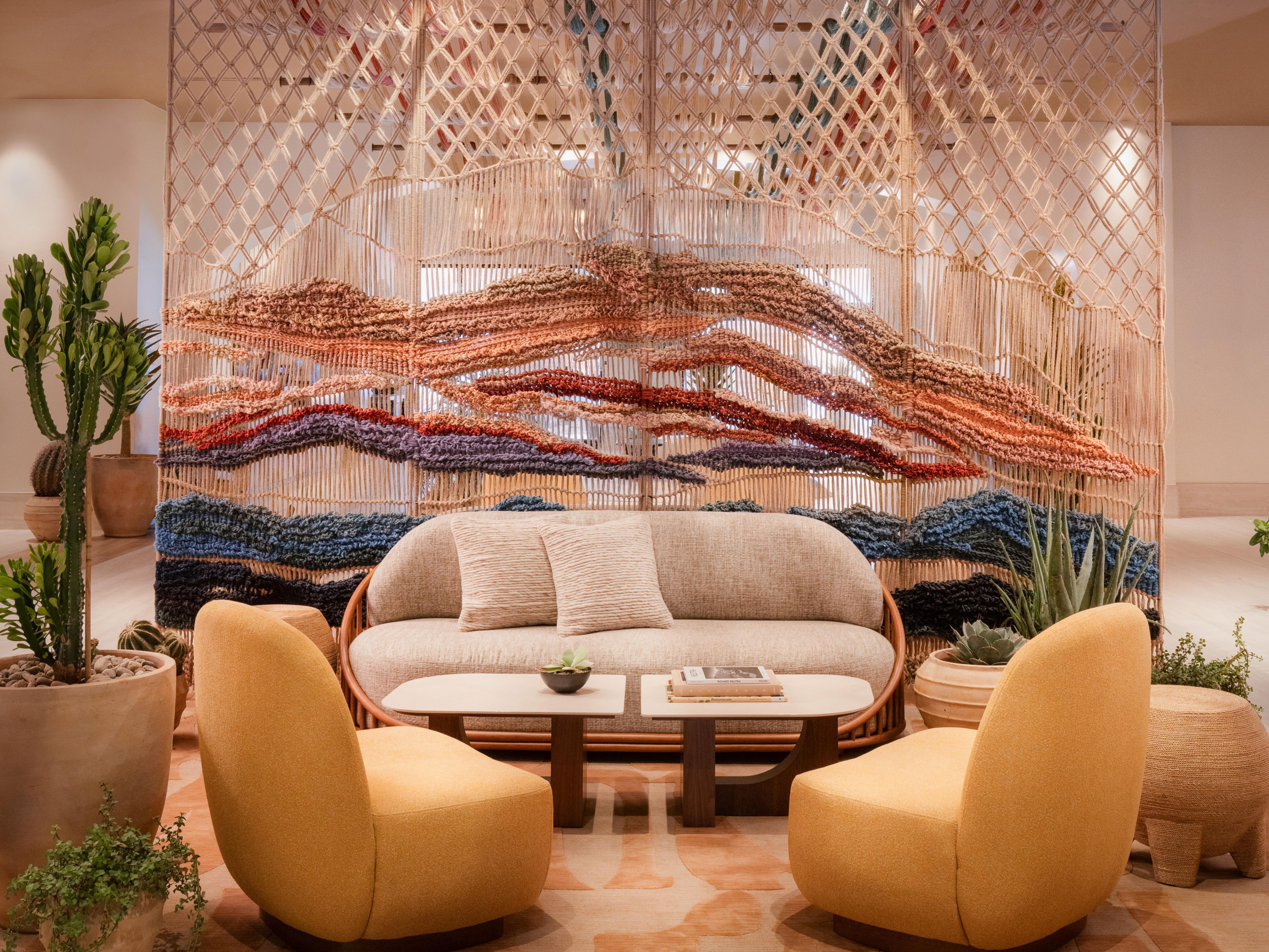 Comfortable lounge seating in the lobby