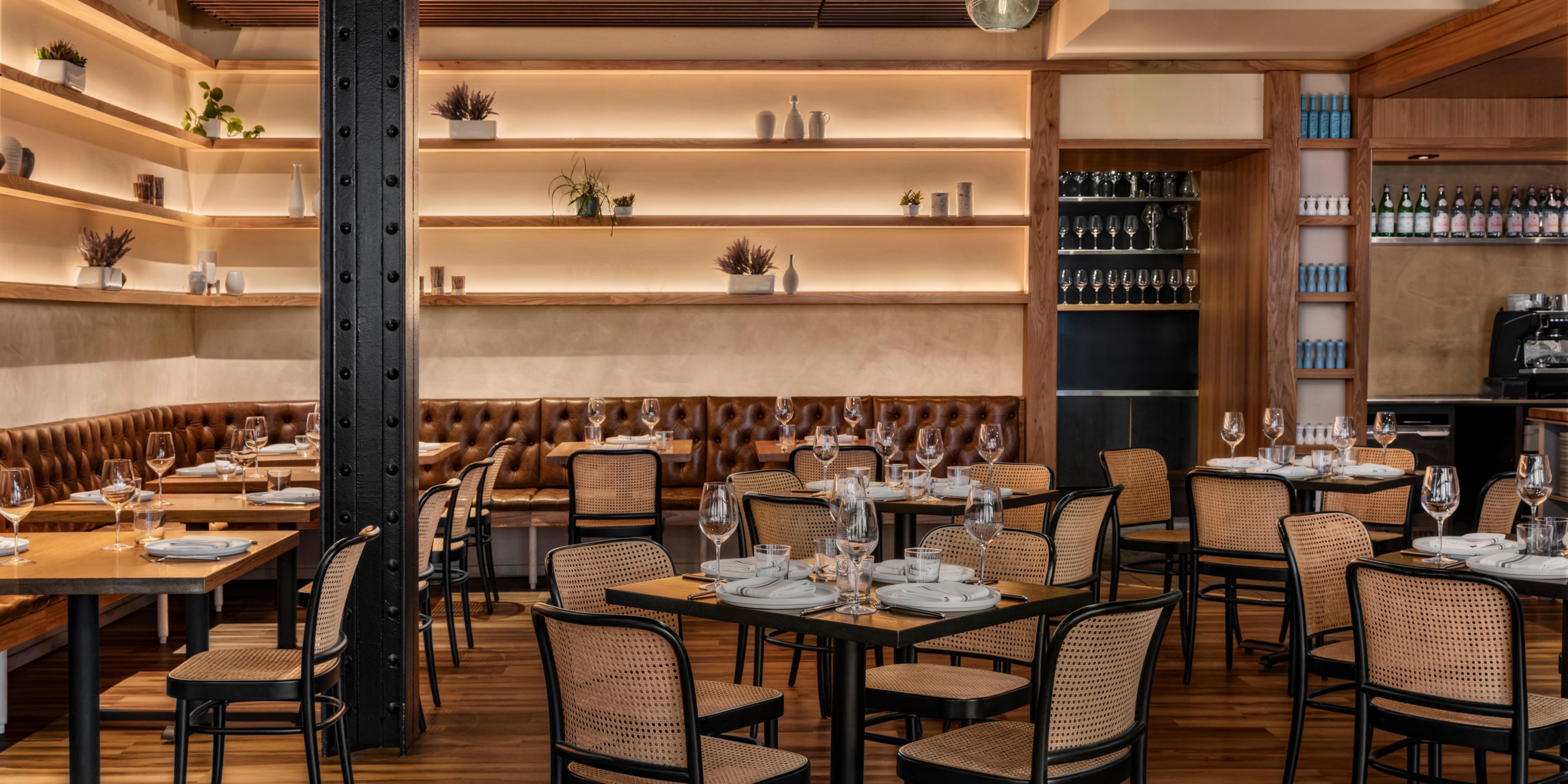 Reserve a table for up to 12 in our vibrant restaurant Shaker + Spear, or take things up a notch with a full buyout for up to 60 guests. Looking for something a bit more exclusive? Head downstairs to Cellar on 2nd, our stunning private dining room that seats up to 60 or accommodates 80 for a stylish standing reception.