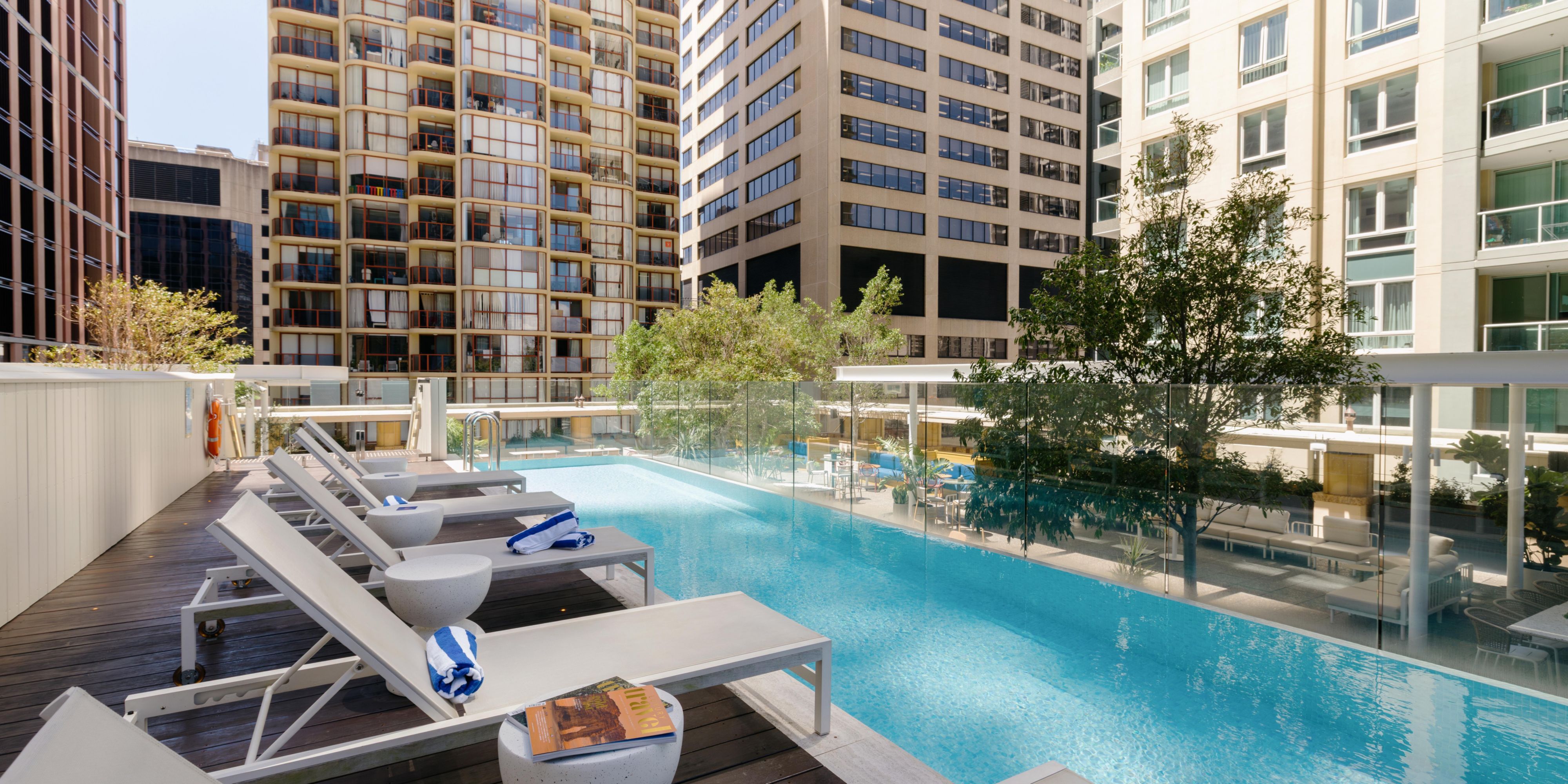 Outdoor Heated Rooftop Pool with drinks & bites to order