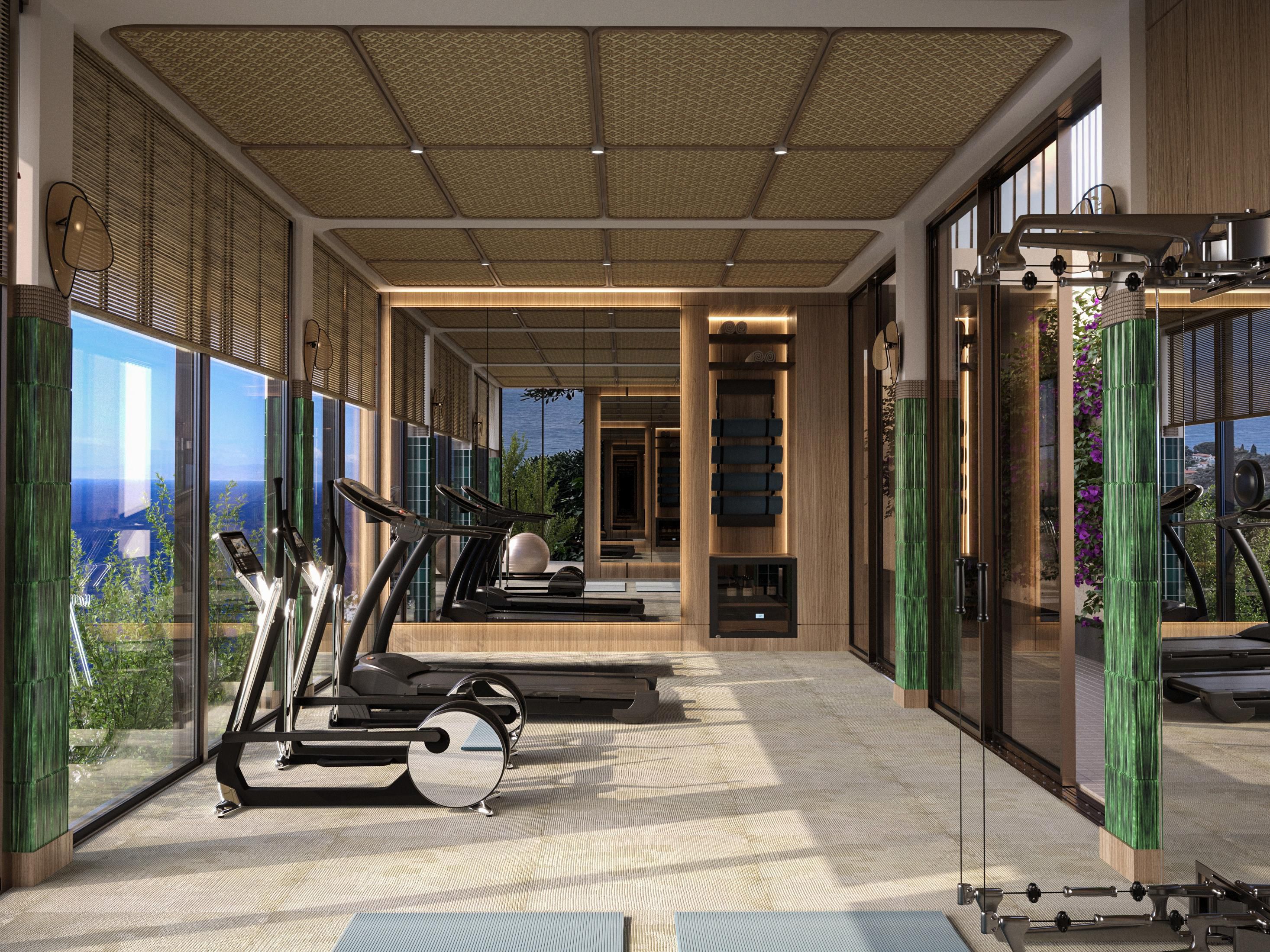 Fitness Center with Sea View