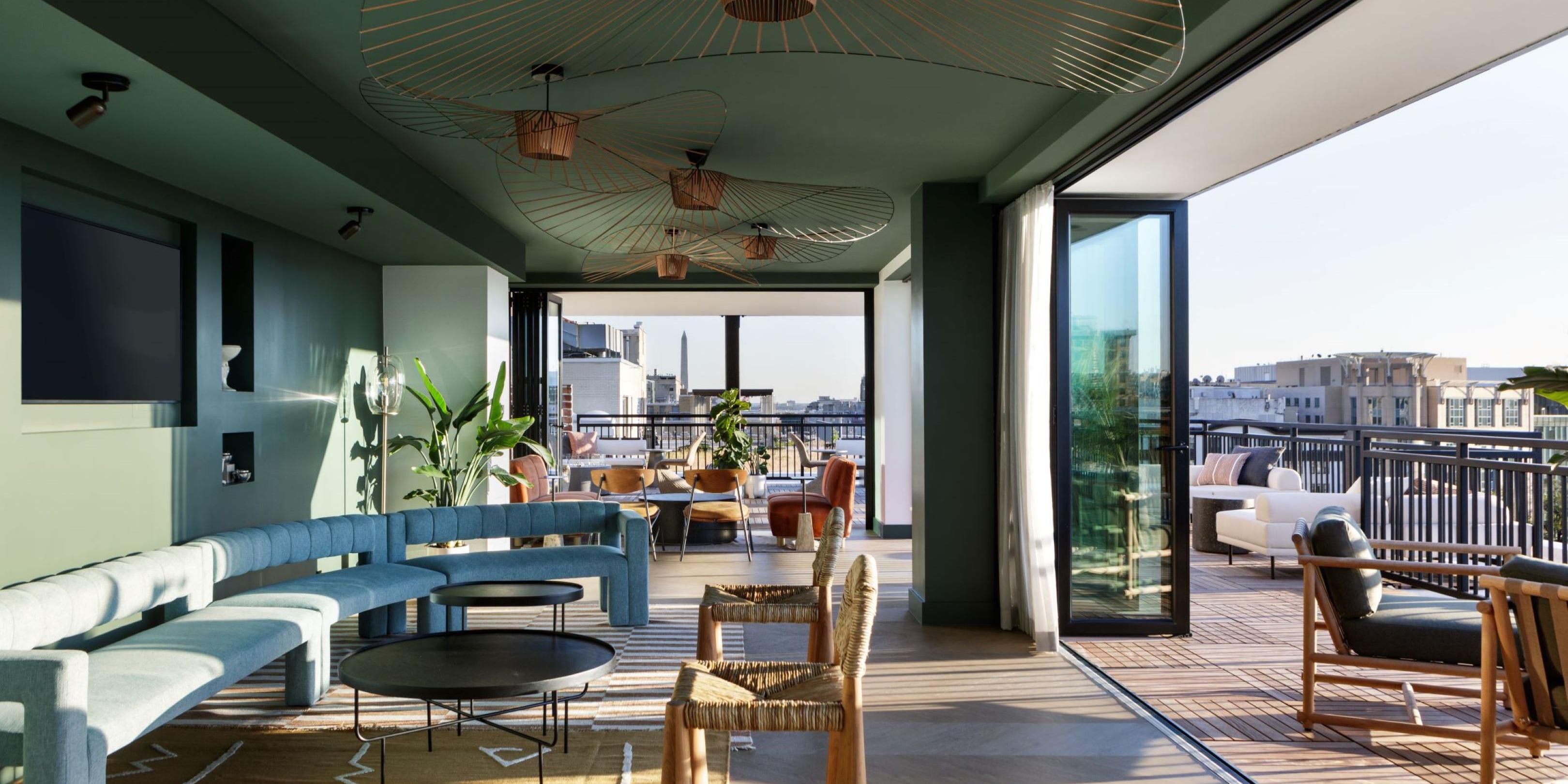 From your perch at the sophisticated indoor/outdoor rooftop bar Lady Bird, see the city below, including an unobstructed view of the White House. With an inspired drink menu, crackling fire pits, low-slung lounge chairs, DJs playing ambient music, and clever design touches, there’s no better place to unwind.