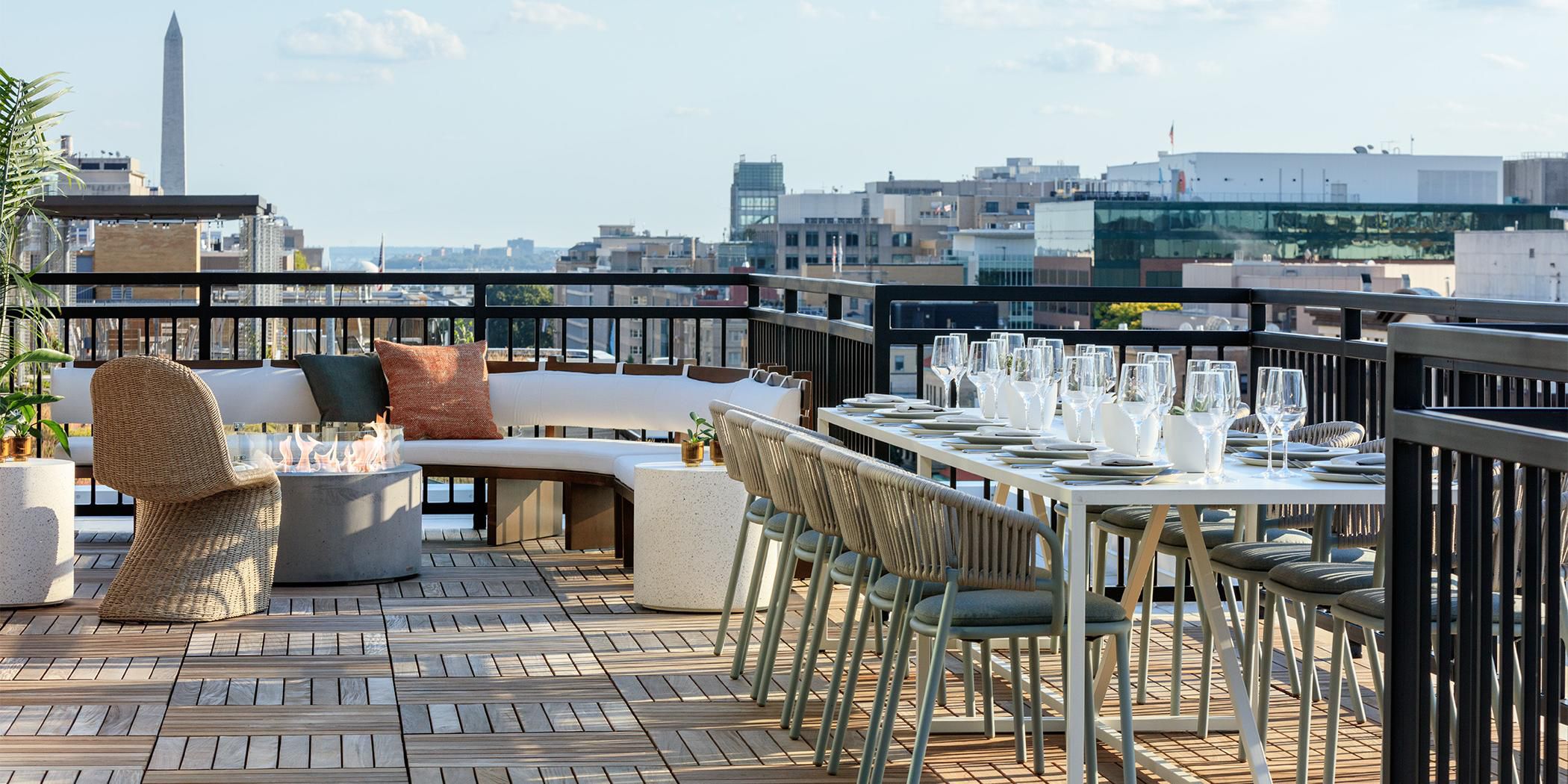 On a gorgeous rooftop in downtown DC, exchange vows against the backdrop of the city’s skyline, with the White House in the background adding historic flair. Given the unbeatable location, delicious French catering from Le Sel, and room blocks for your guests, the Kimpton Banneker Hotel is an easy place to say “I do.”