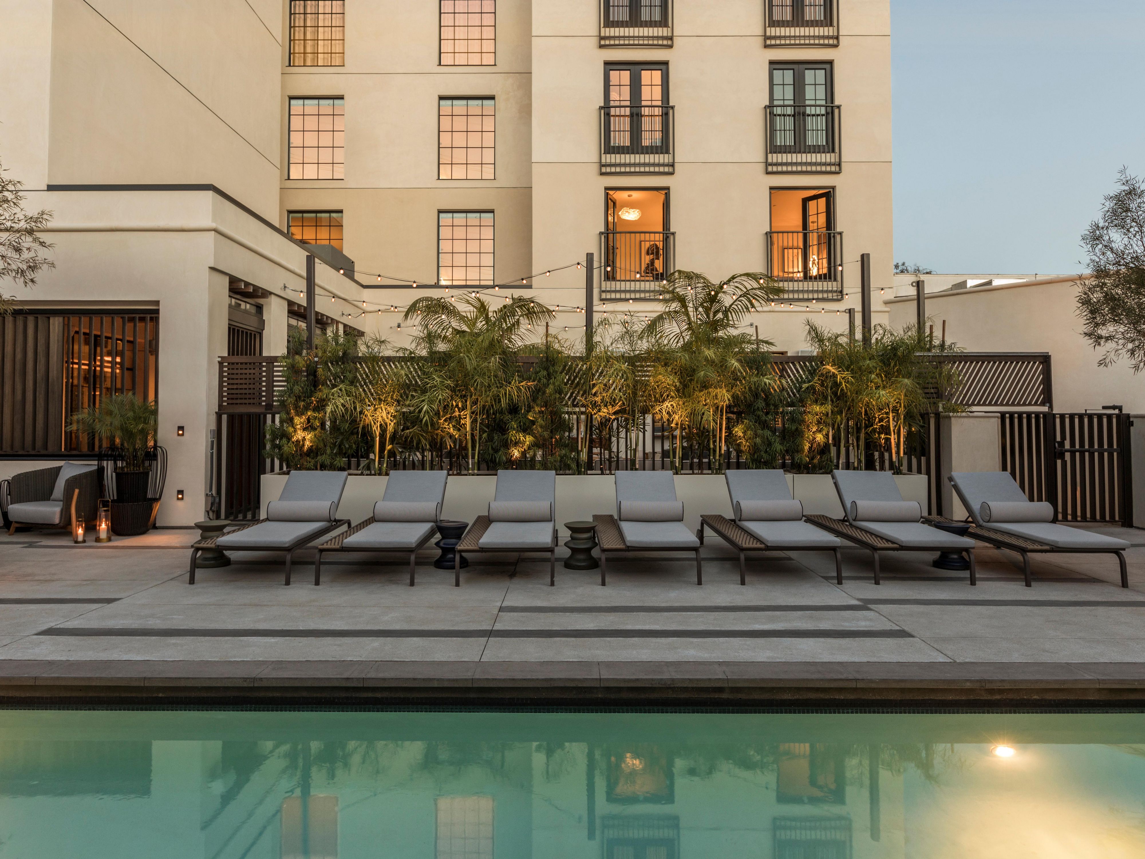 The pool at La Peer is the place to be when things heat up