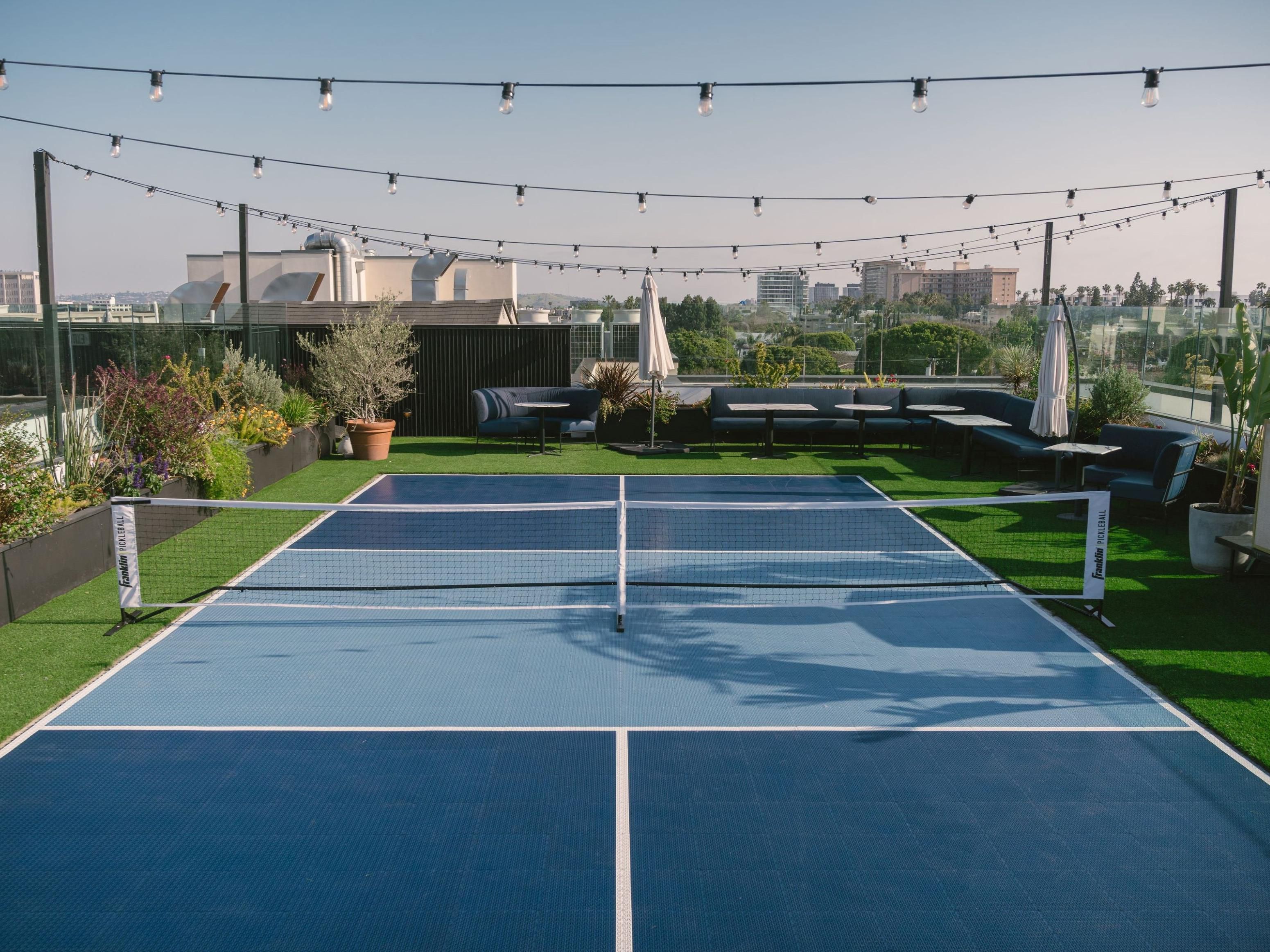 Our Center Court boasts a state-of-the-art pickleball court